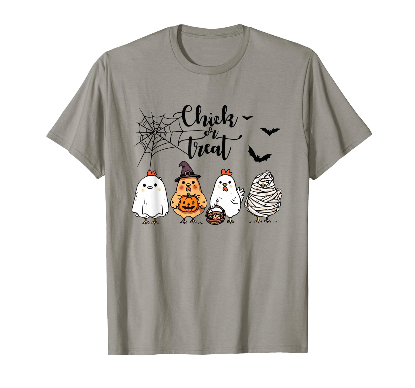 Funny Chicken Halloween Chick Or Treat Women Men Kids T-Shirt