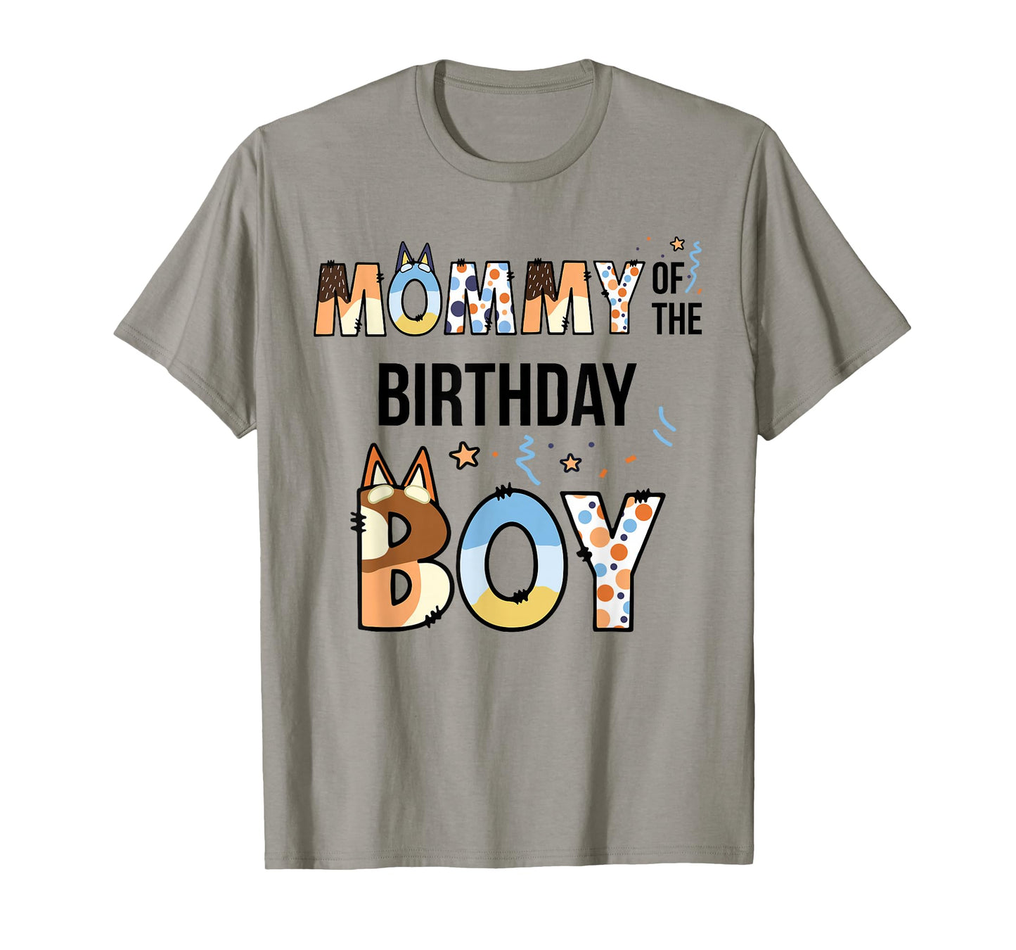 Mommy Of The Birthday Boy Party Blue Dog Lover Matching T-Shirt
