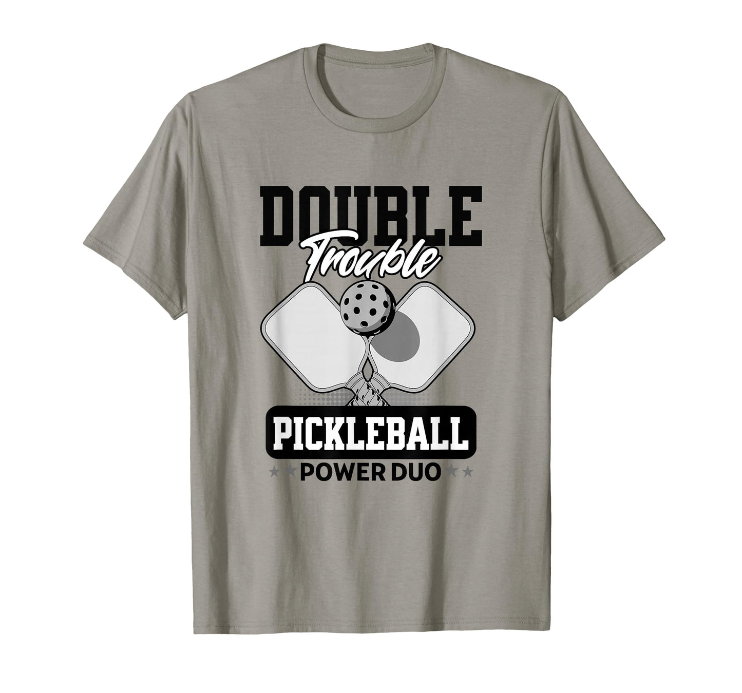 Pickleball Doubles Trouble Tournament Matching T-Shirt