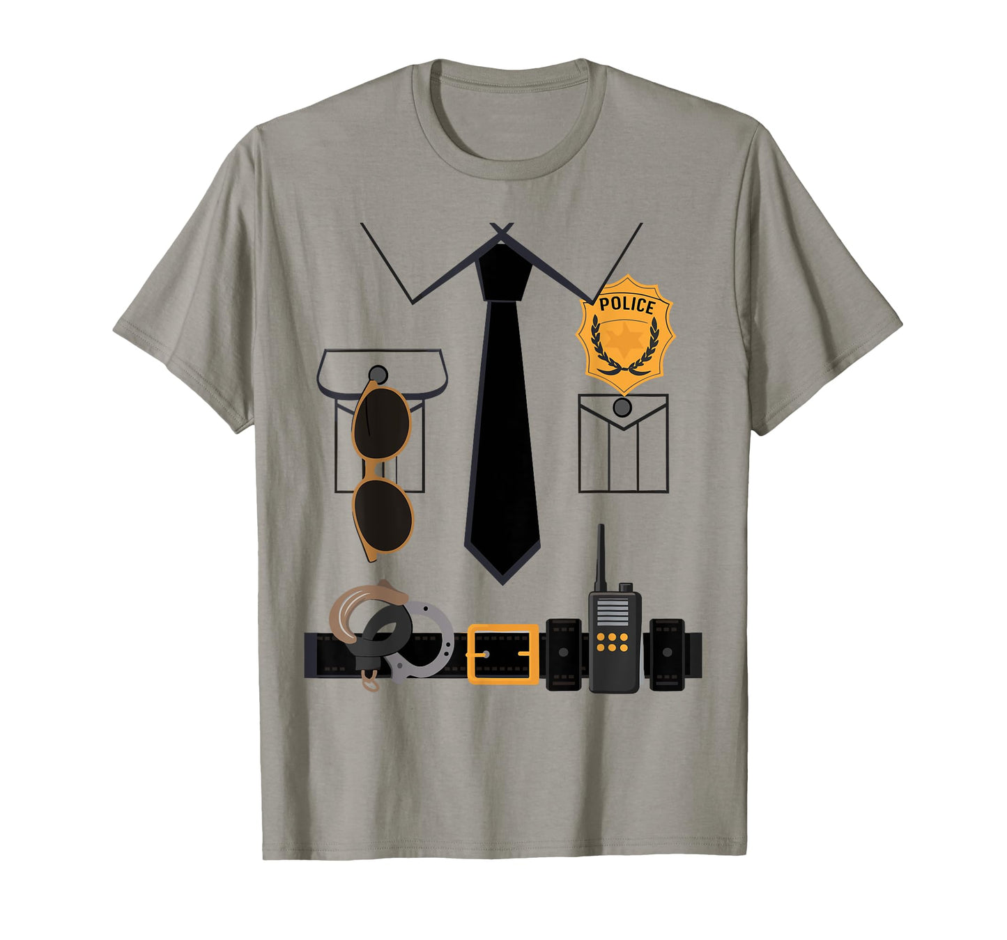 Police Costume For Kids & Adults Halloween Police Officer T-Shirt
