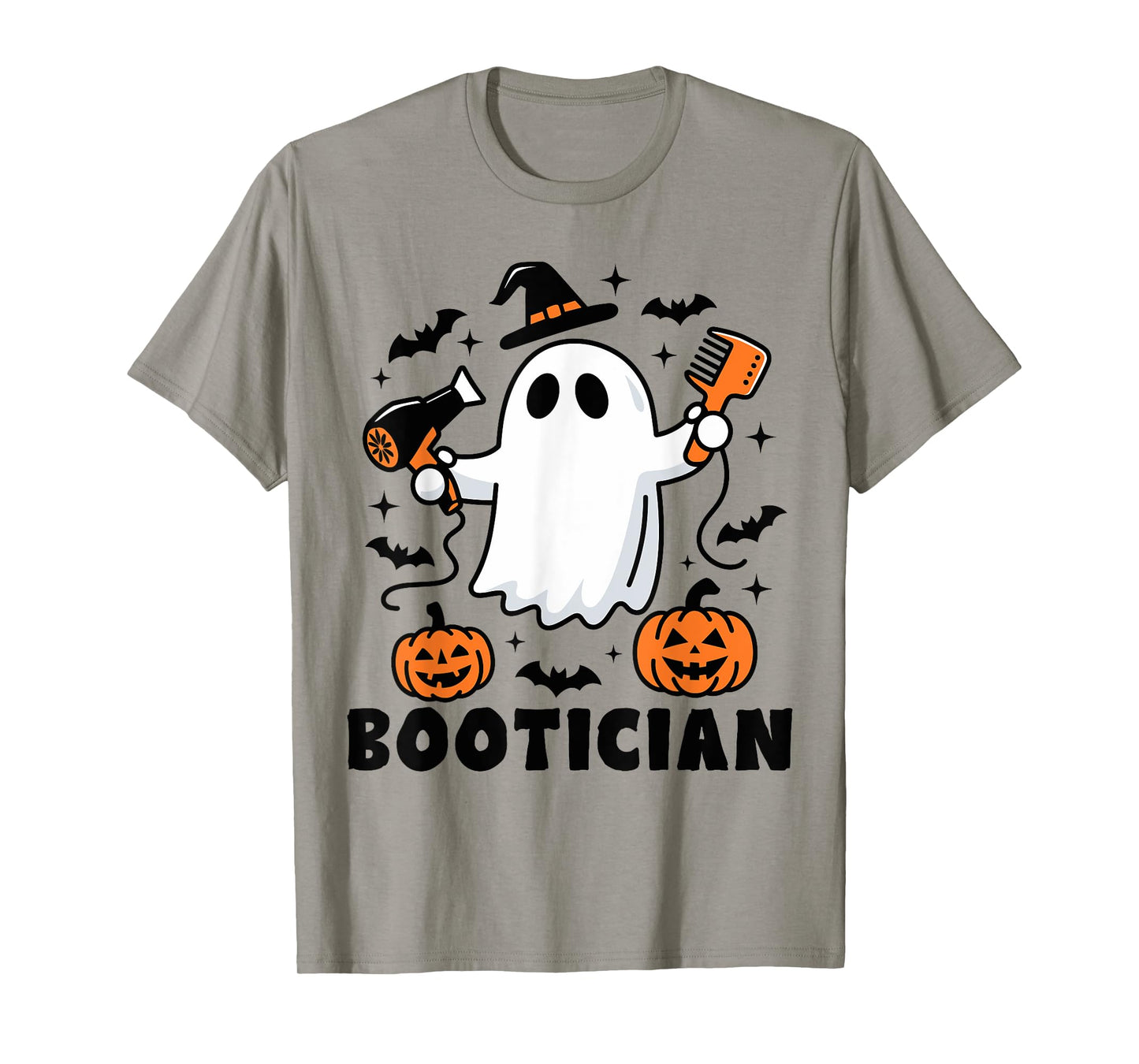 Bootician Funny Beautician Halloween Ghost Hair Stylist T-Shirt