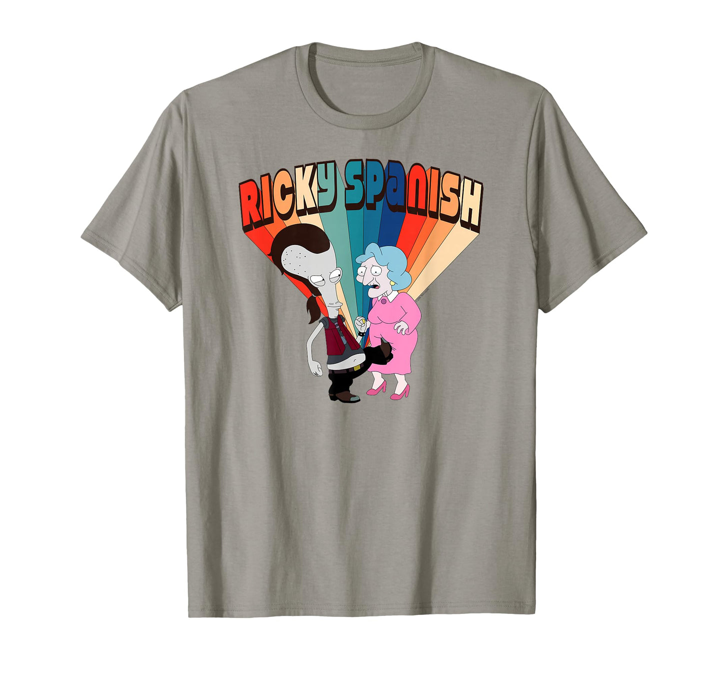 American Dad Ricky Spanish Rainbow Logo Cartoon T-Shirt