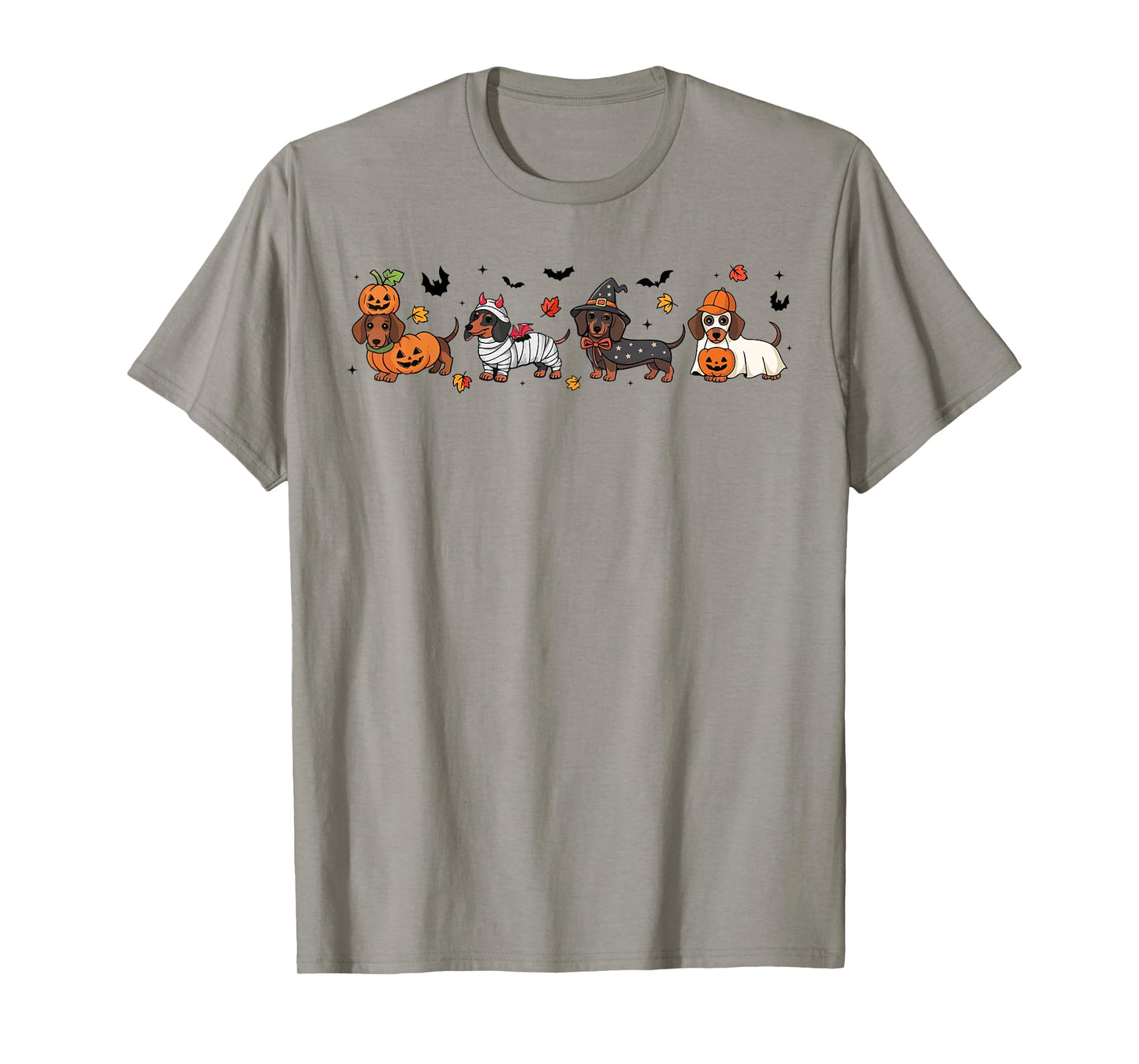 Weiner Dog Witch Happy Halloweenie Cute Halloween Dachshund T-Shirt