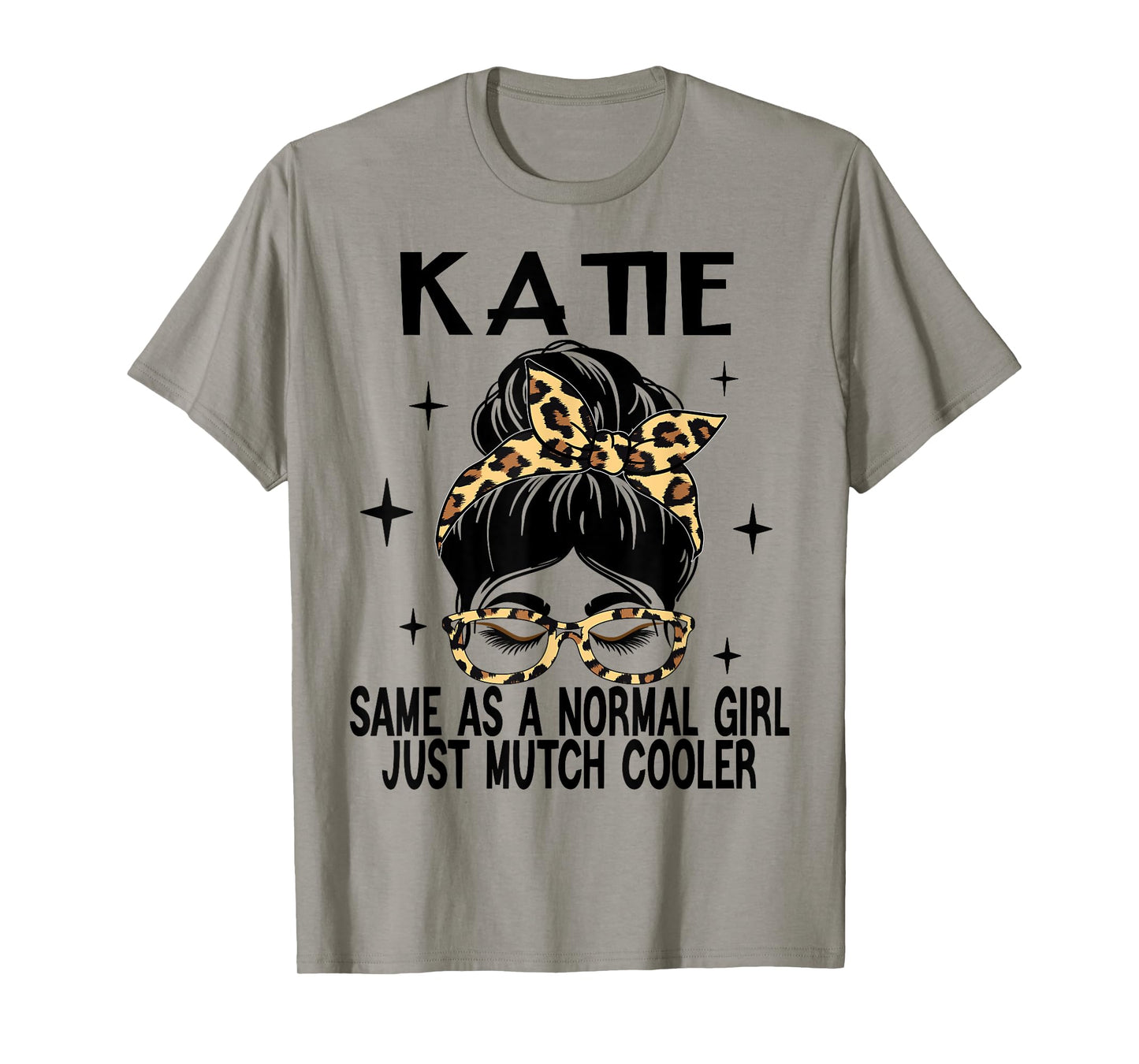 SwiftStyle Apparel KATIE Costume Cute Definition Personalized Name KATIE T-Shirt, Small, Grey