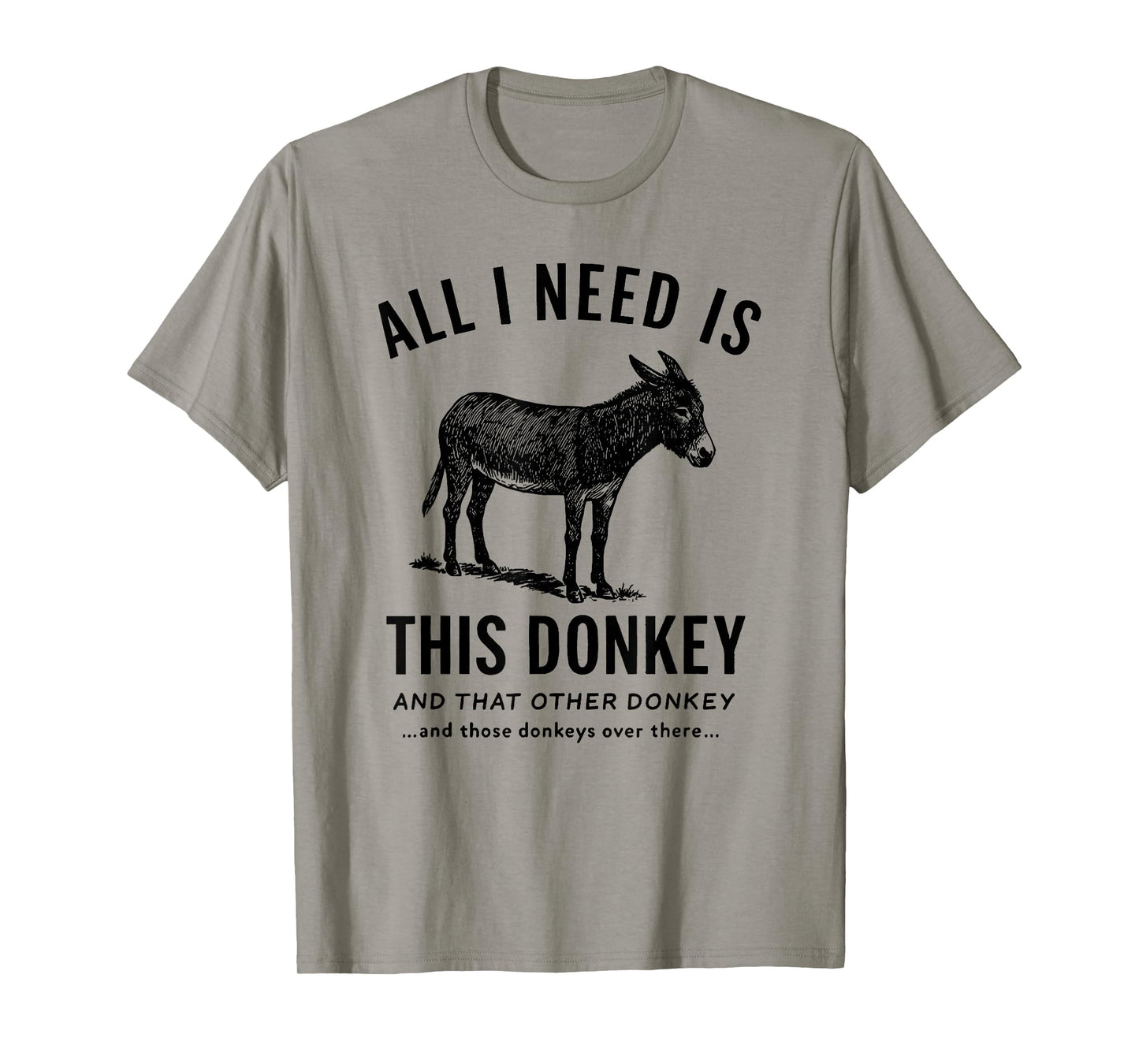 All I Need Is This Donkey Funny Vintage Animal T-Shirt