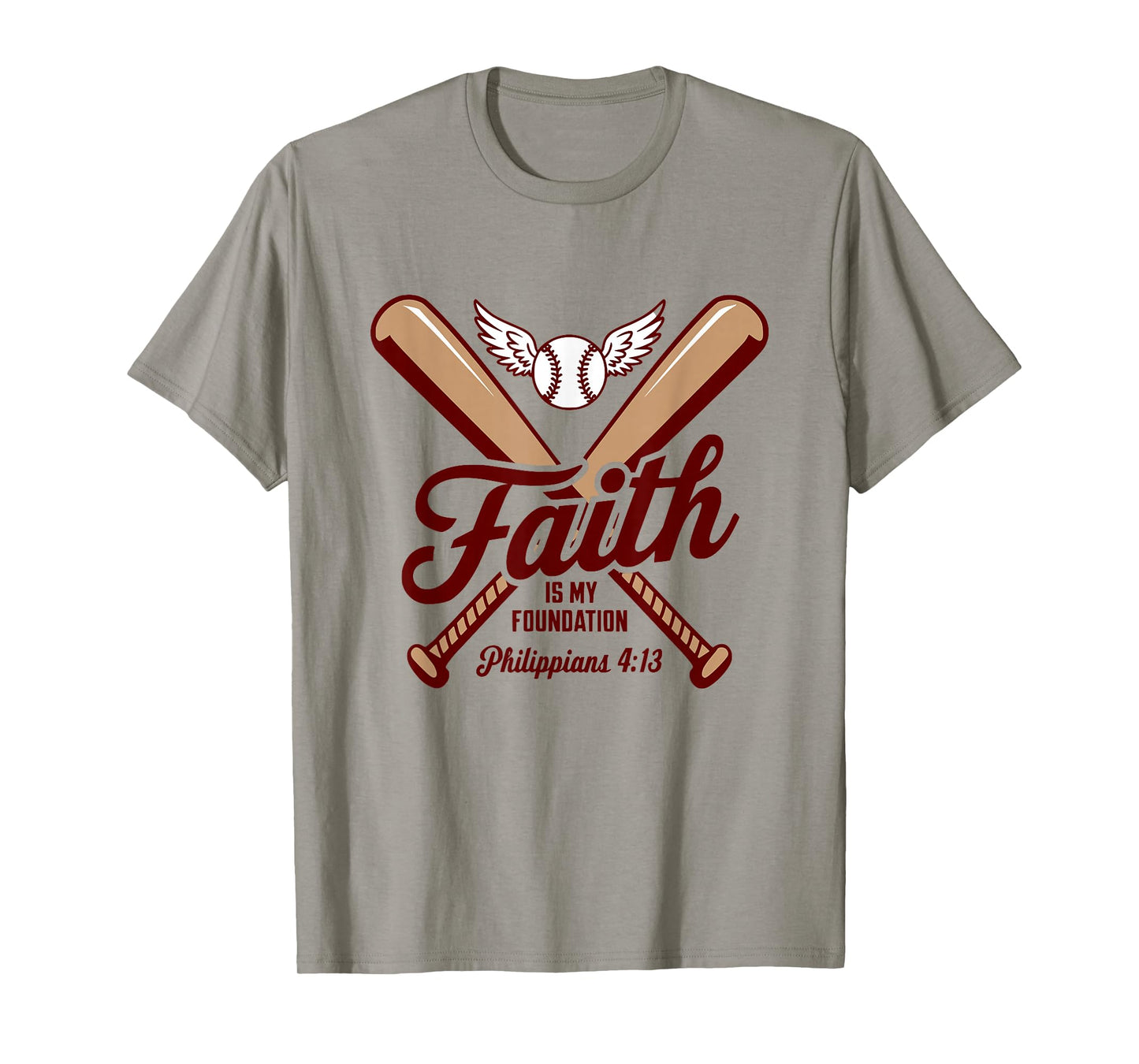 Christian Baseball Player Bible Verse Inspiration Sports T-Shirt