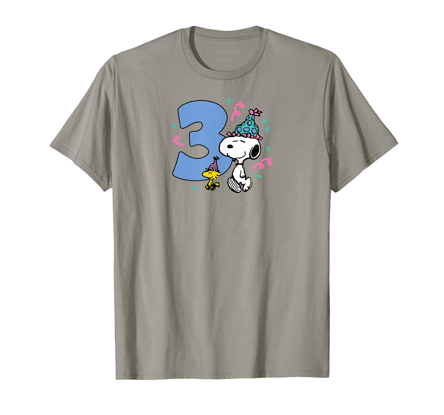 Peanuts - Snoopy and Woodstock 3rd Birthday Party T-Shirt