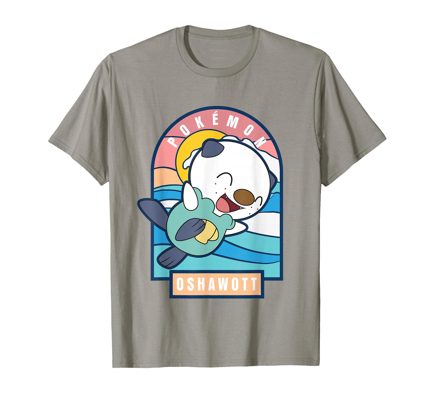 Pokémon Cute Happy Playful Oshawott Colorful Chest Poster T-Shirt