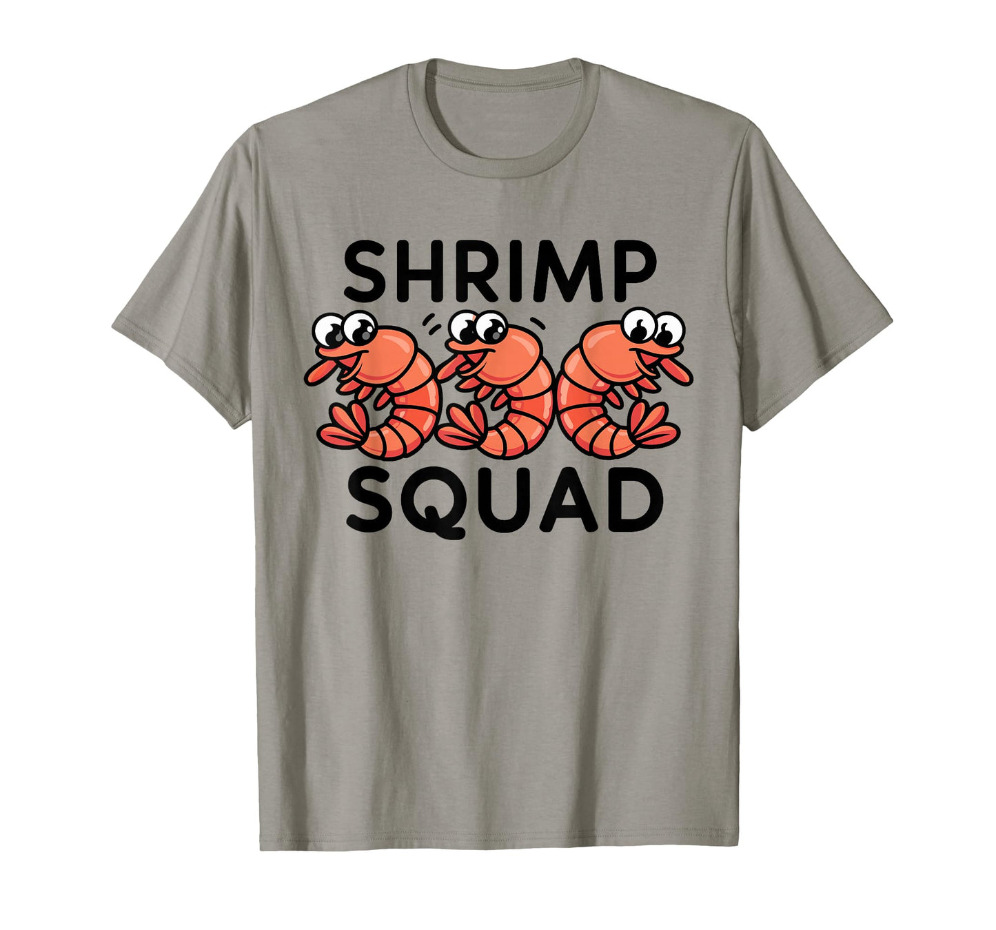 Shrimp Squad Funny Ocean Cuisine Cartoon Graphic Seafood T-Shirt