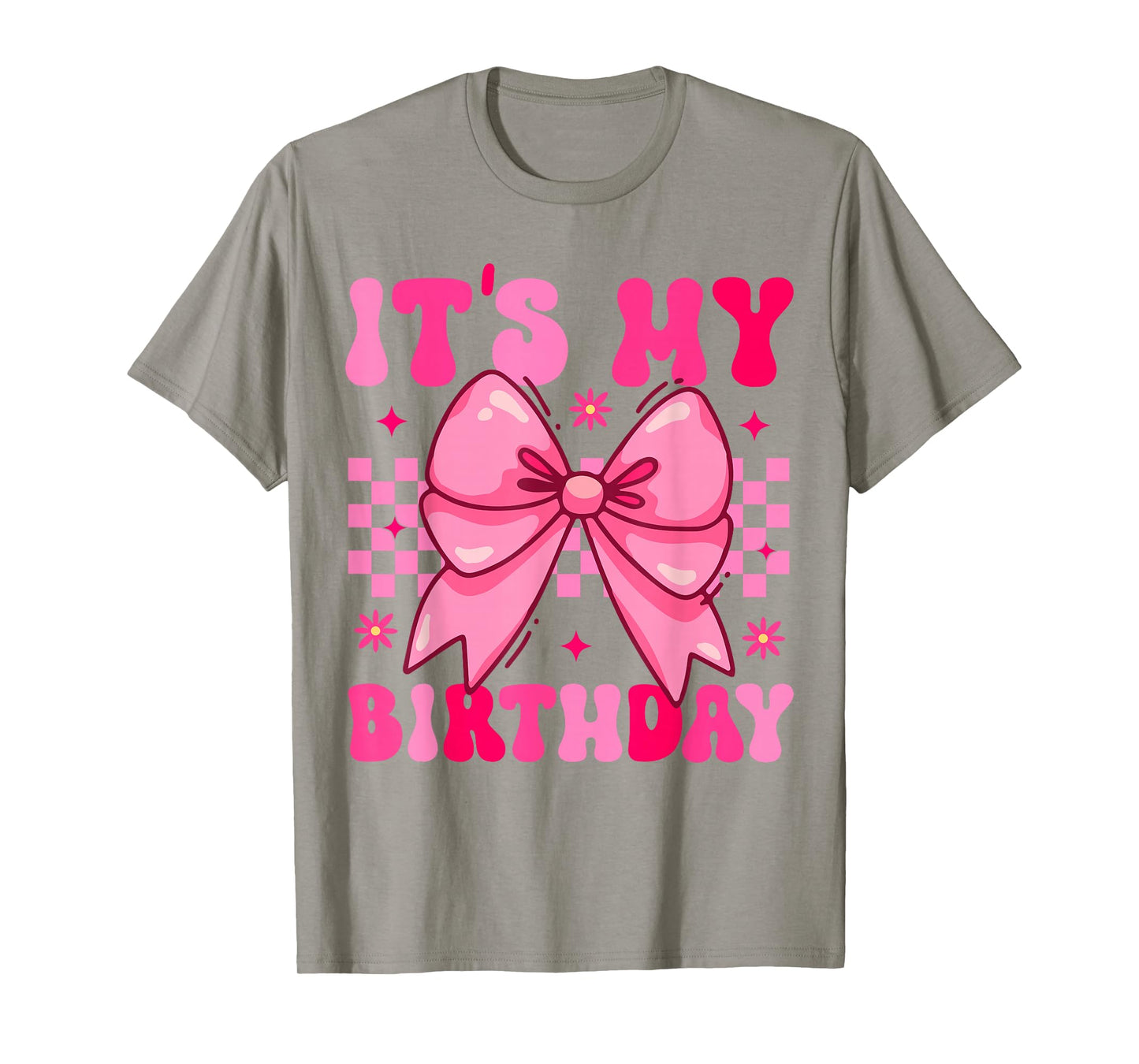 Groovy It's My Birthday Girls Women Teens Coquette Bow Bday T-Shirt