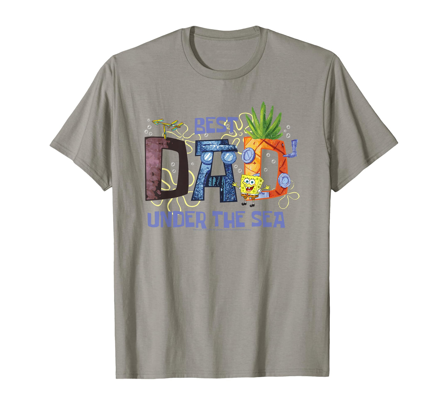 SpongeBob SquarePants Best Dad Under the Sea Cartoon T-Shirt
