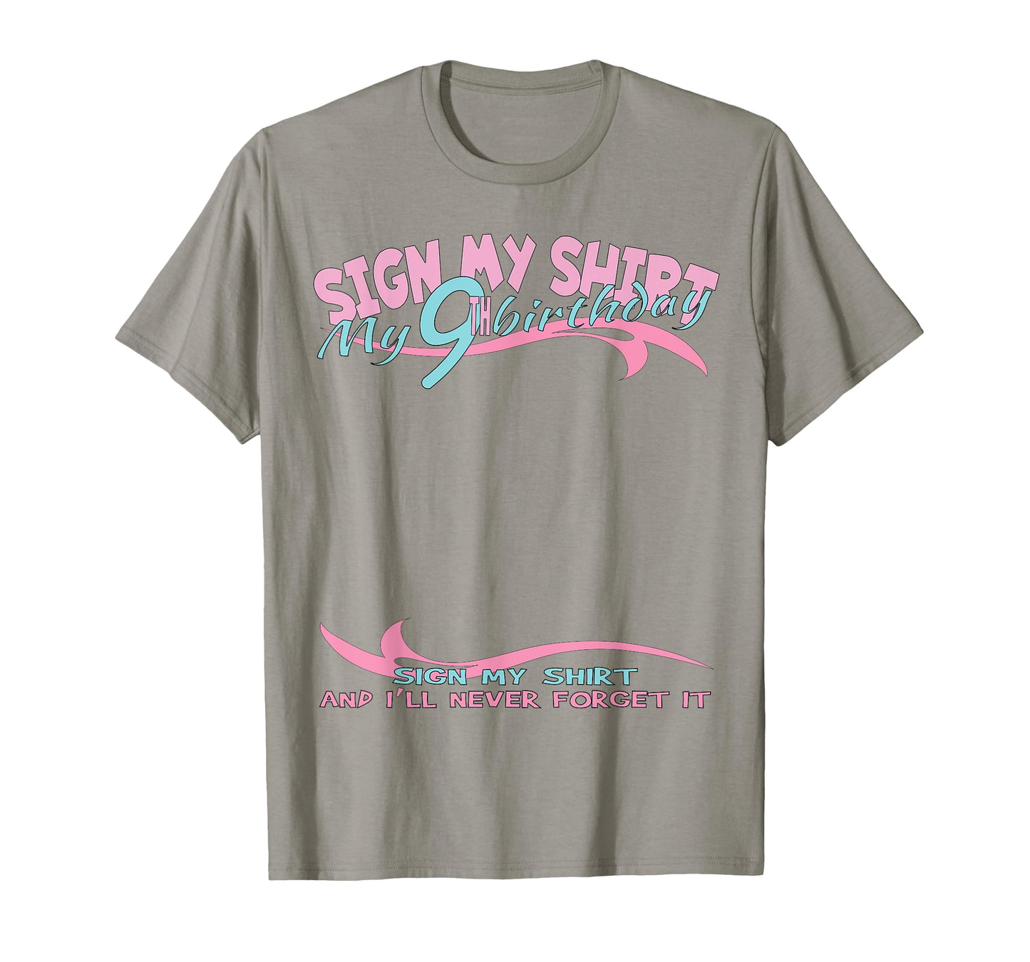 It's My 9th Birthday girl Sign My Shirt Bday T-Shirt