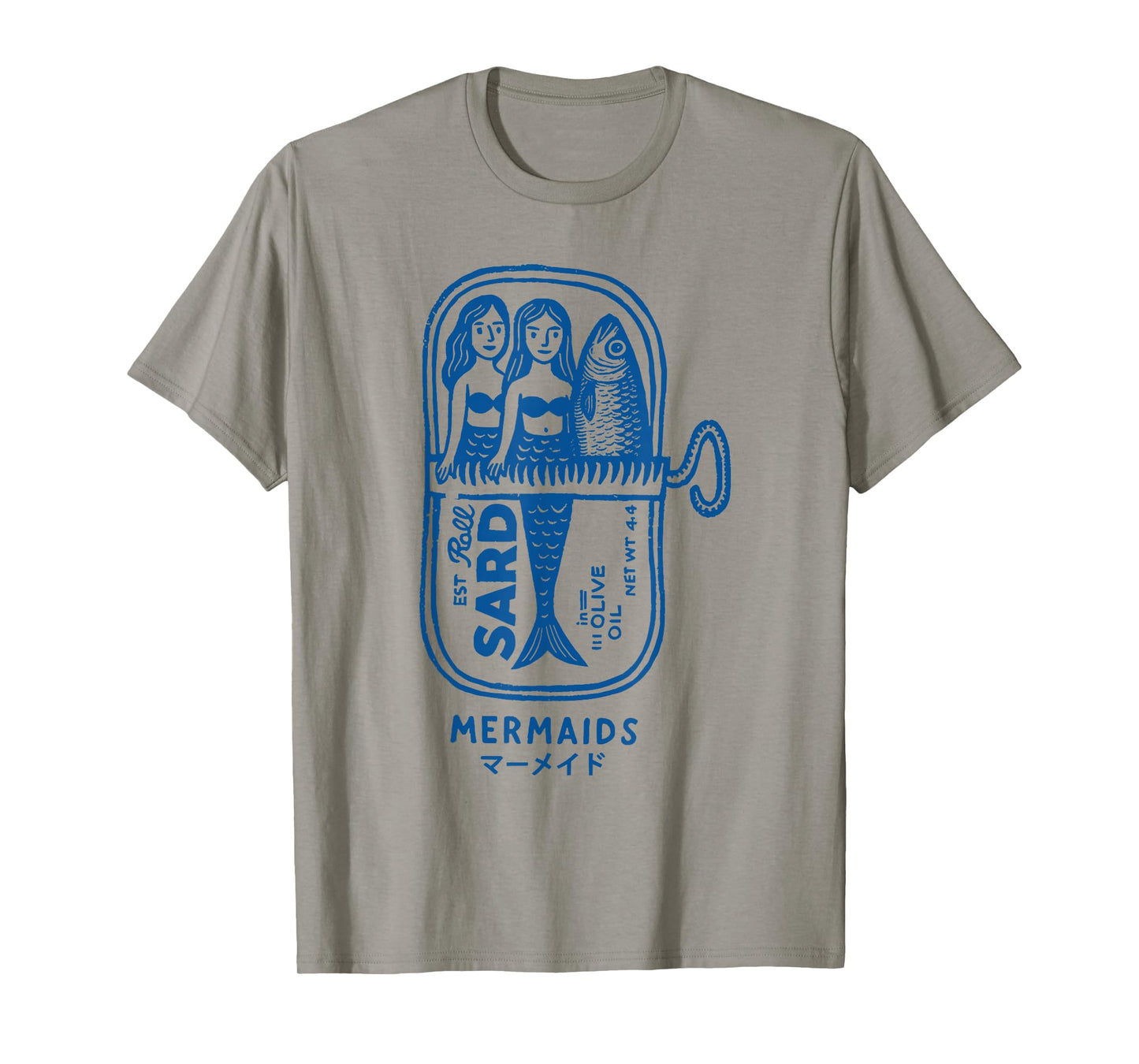 Mermaid Sardine Tin Vintage Funny Sea Creature T-Shirt
