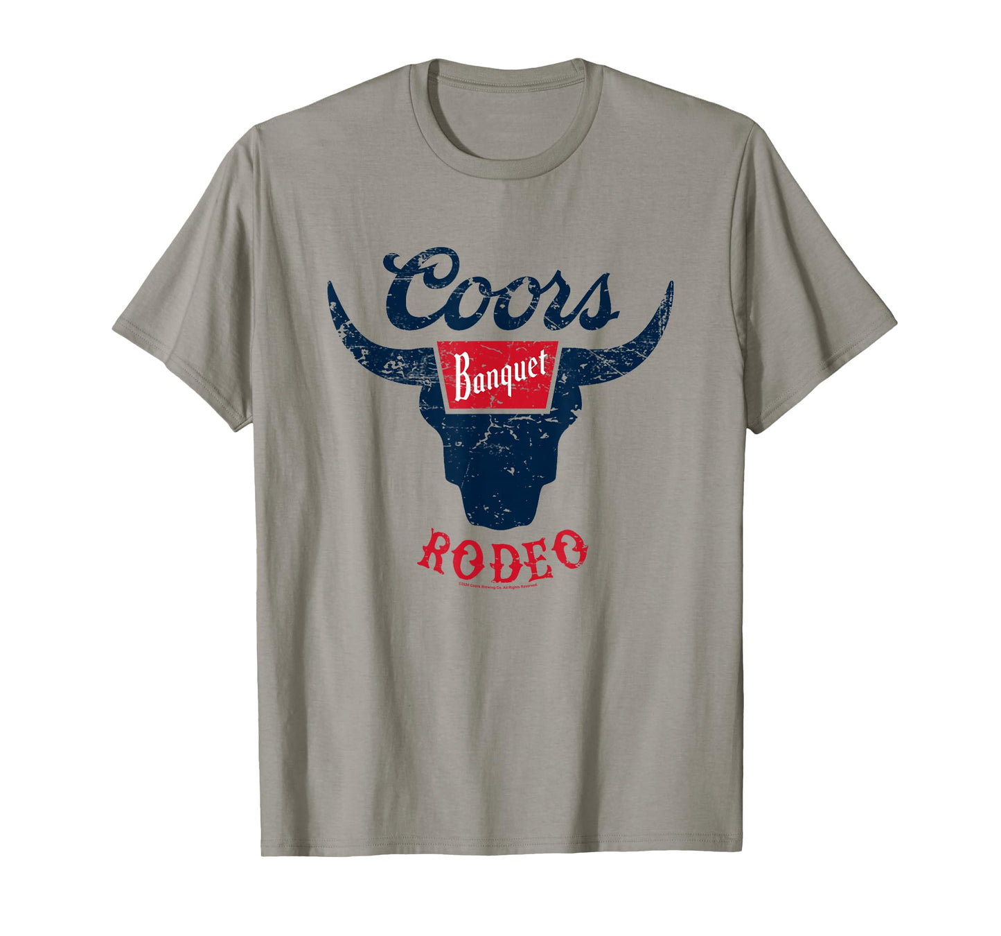 Coors Banquet Rodeo Distressed Bull Horns Badge T-Shirt