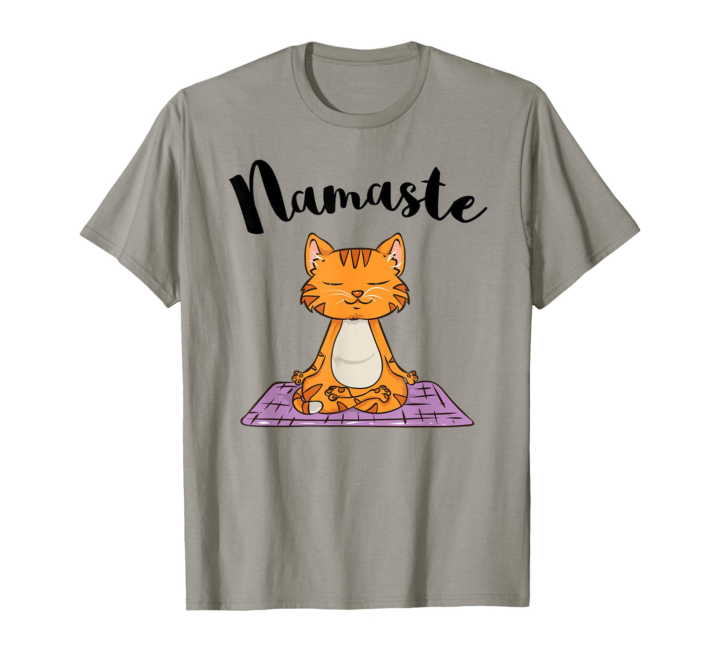 Cat Yoga Namaste Shirt Women Girls Kitten Yoga T-Shirt