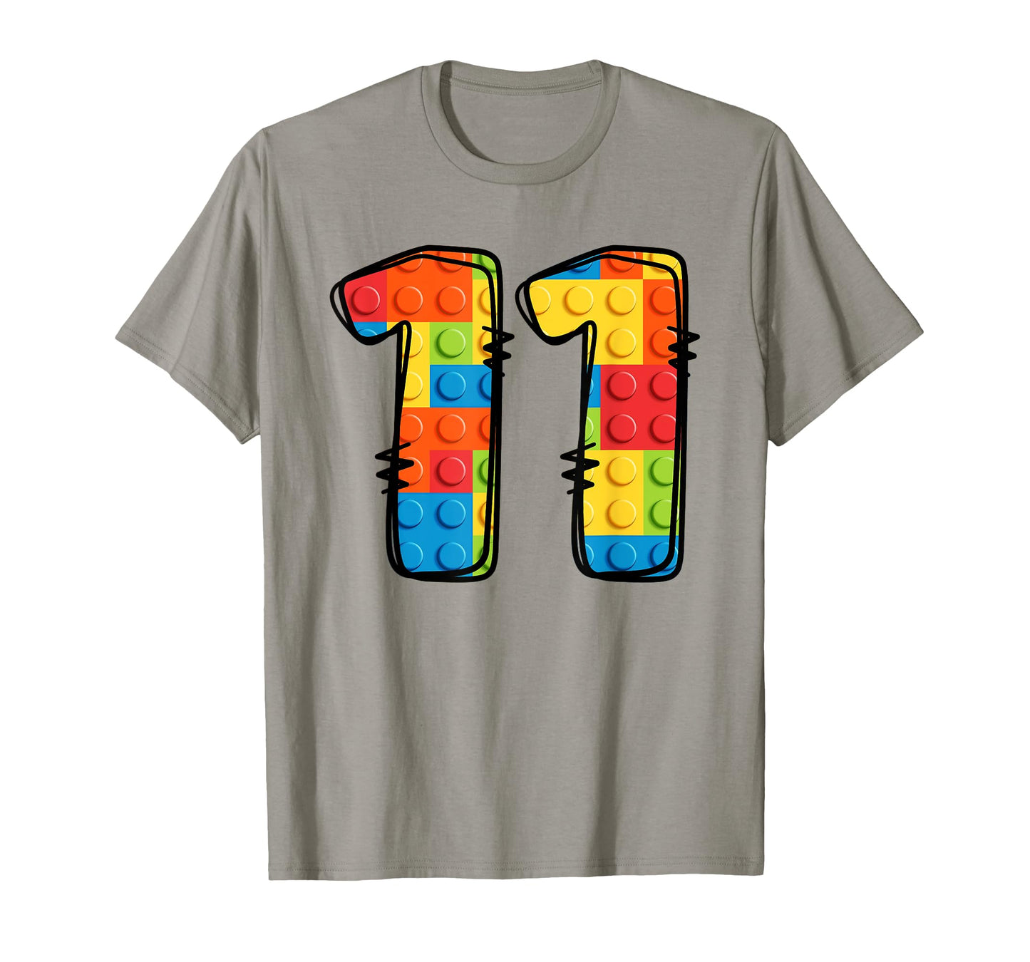 11 Year Old Blocks Building Master Builder 11th Birthday T-Shirt