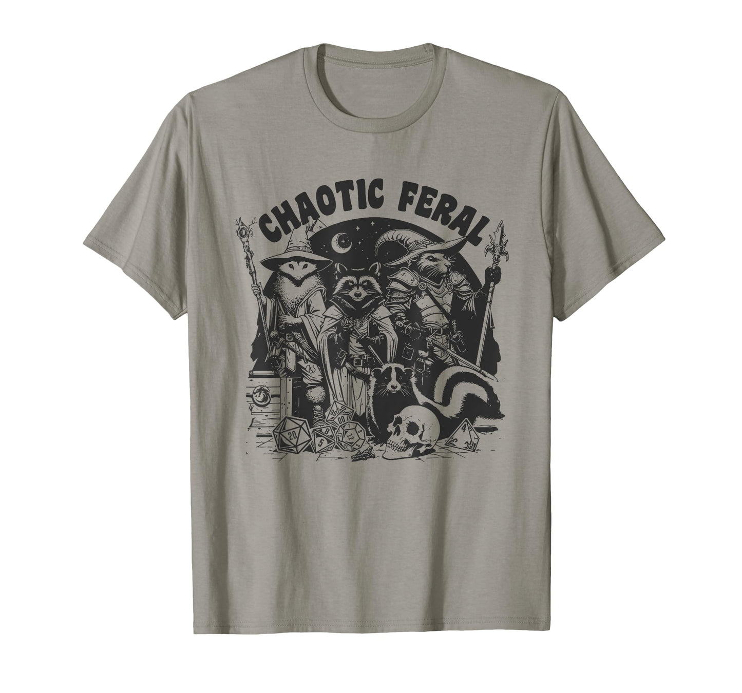 Chaotic Feral Funny Raccoon Possum Skunk Boardgame Gamer T-Shirt