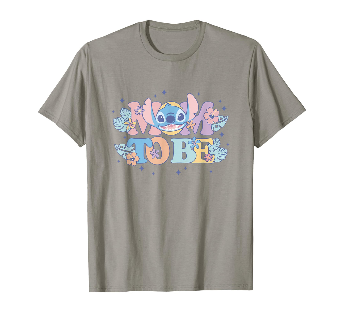 Disney Lilo & Stitch Mom To Be Cute Stitch Colorful Floral T-Shirt