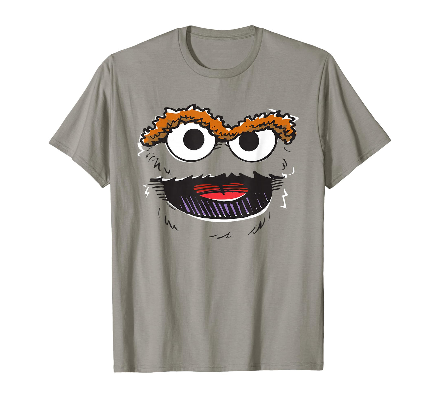 Sesame Street Oscar The Grouch Retro Sketch Face T-Shirt