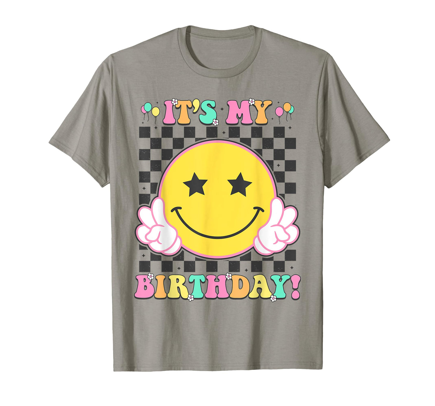 It's My Birthday Girls Women Teens Kids Groovy Bday Flower T-Shirt