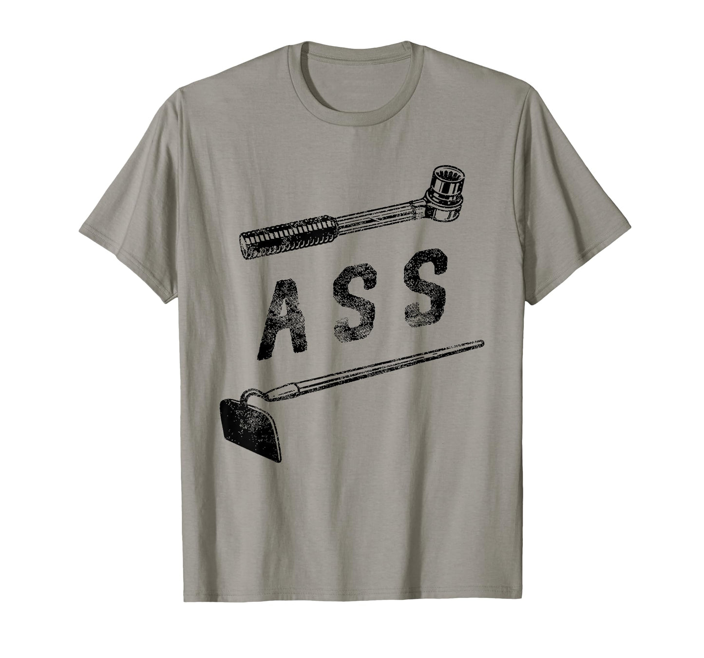 Wrench Rachet Ass Hoe - Funny Distressed Mechanic Gardener T-Shirt