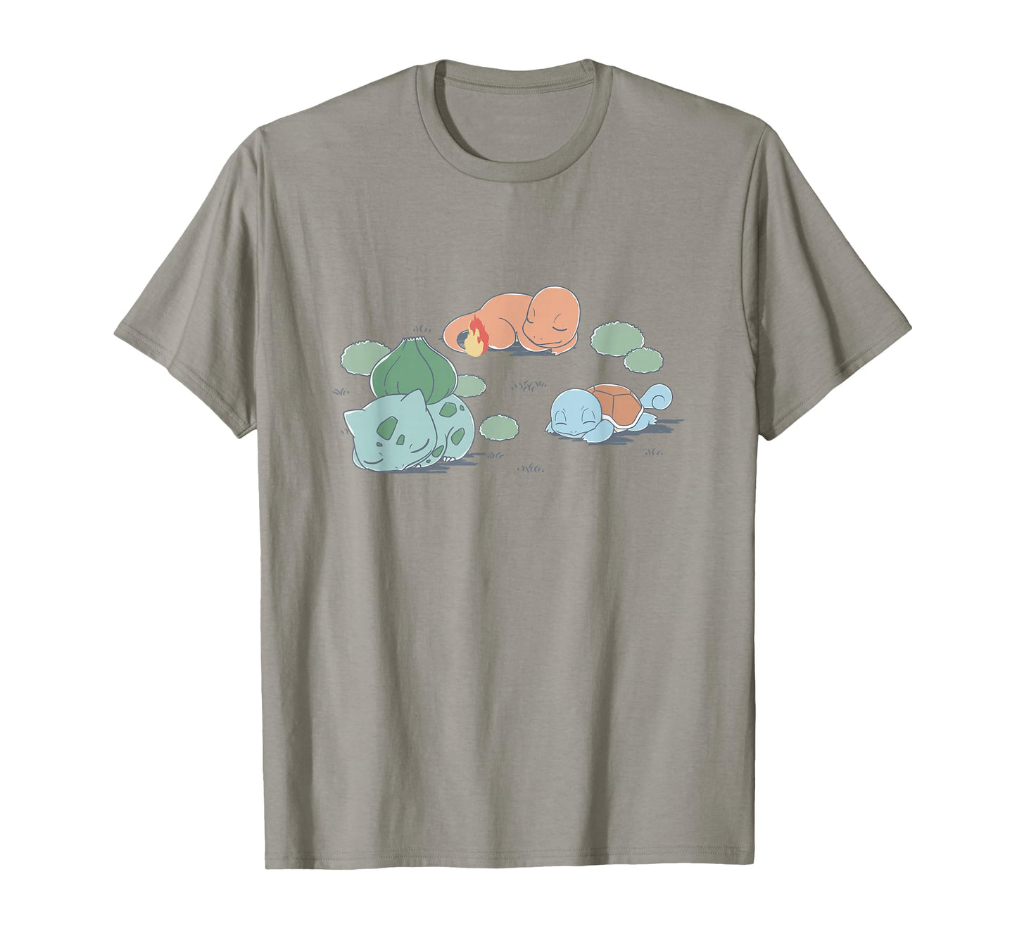 Pokémon Kanto Starters Taking A Nap Cute Retro Shot T-Shirt