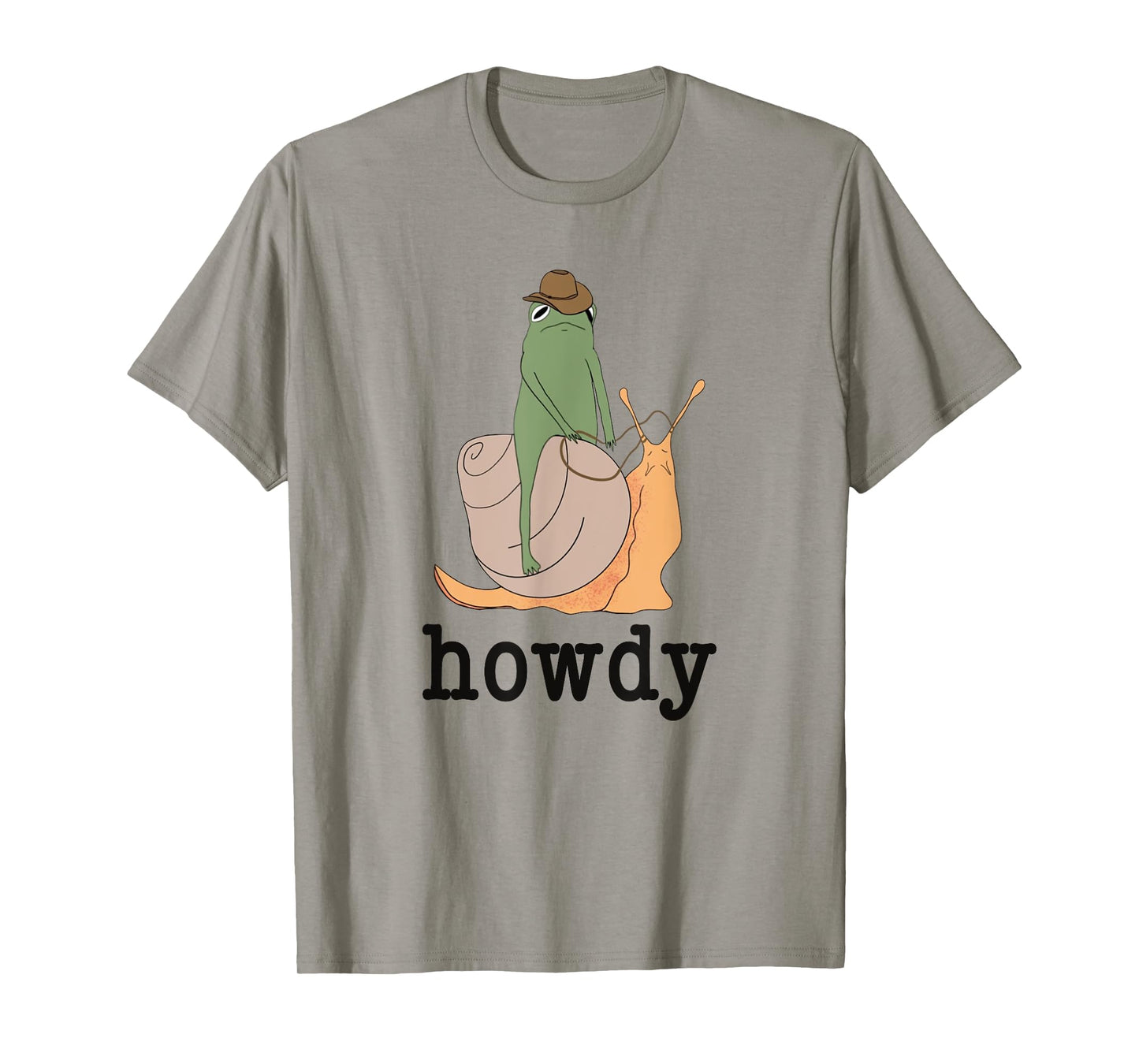 Snail Ridin' Frog, Howdy Frog, Cowboy Frog Meme T-Shirt