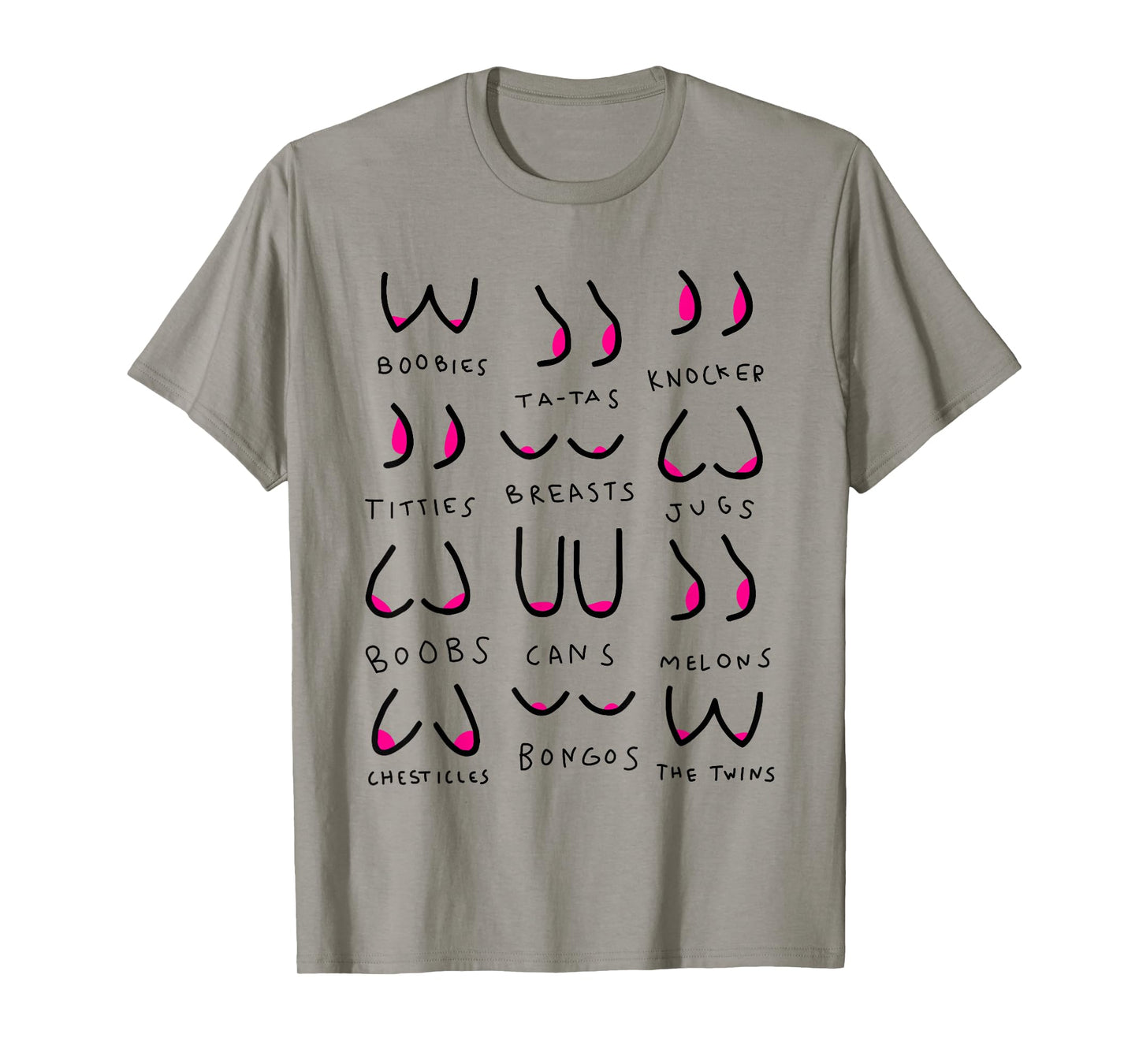 Boobies Ta-tas Knocker Titties Breasts Jugs Boobs Cans Melon T-Shirt