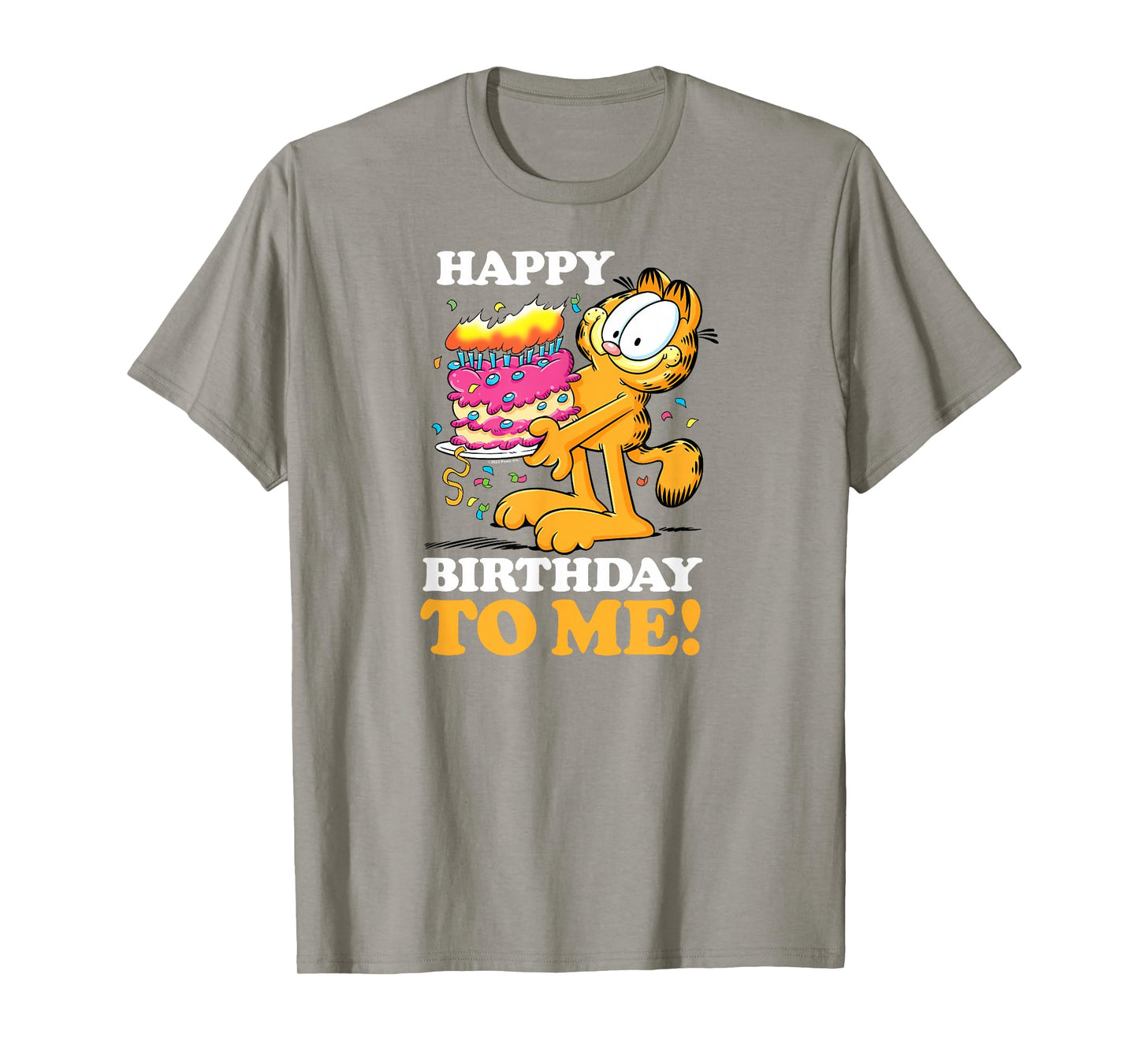 Garfield - Happy Birthday To Me with Cake T-Shirt