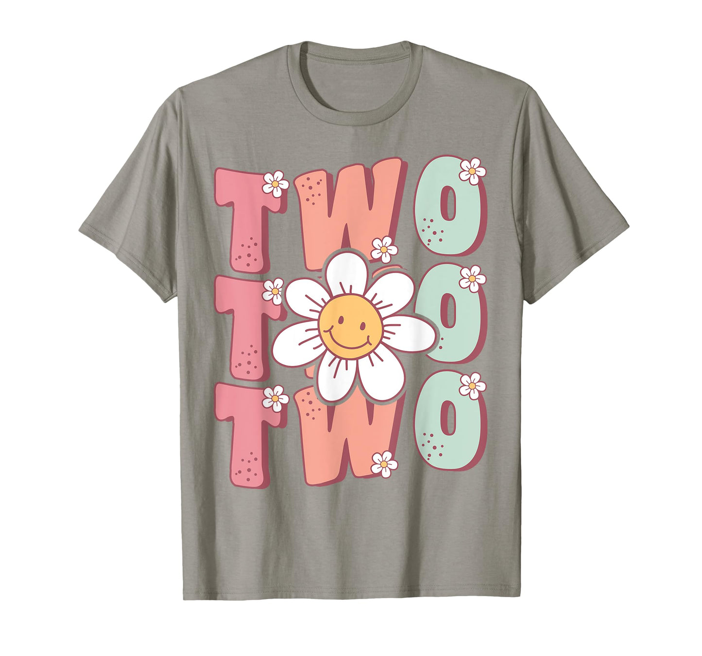 Cute Groovy 2nd Birthday Party Daisy Flower Two Groovy T-Shirt