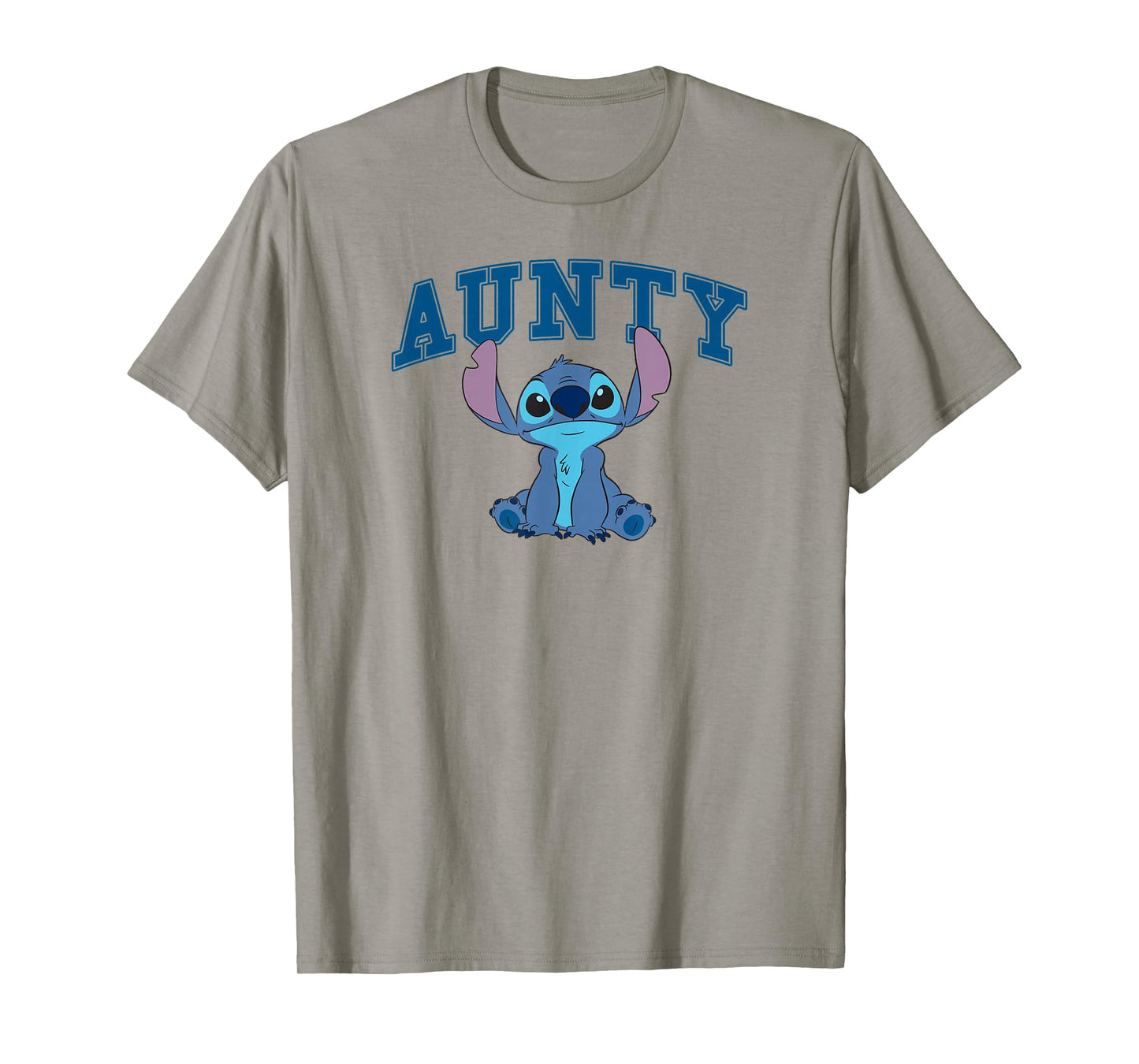 Disney Lilo & Stitch Aunty Cute Stitch Big Chest Text Logo T-Shirt