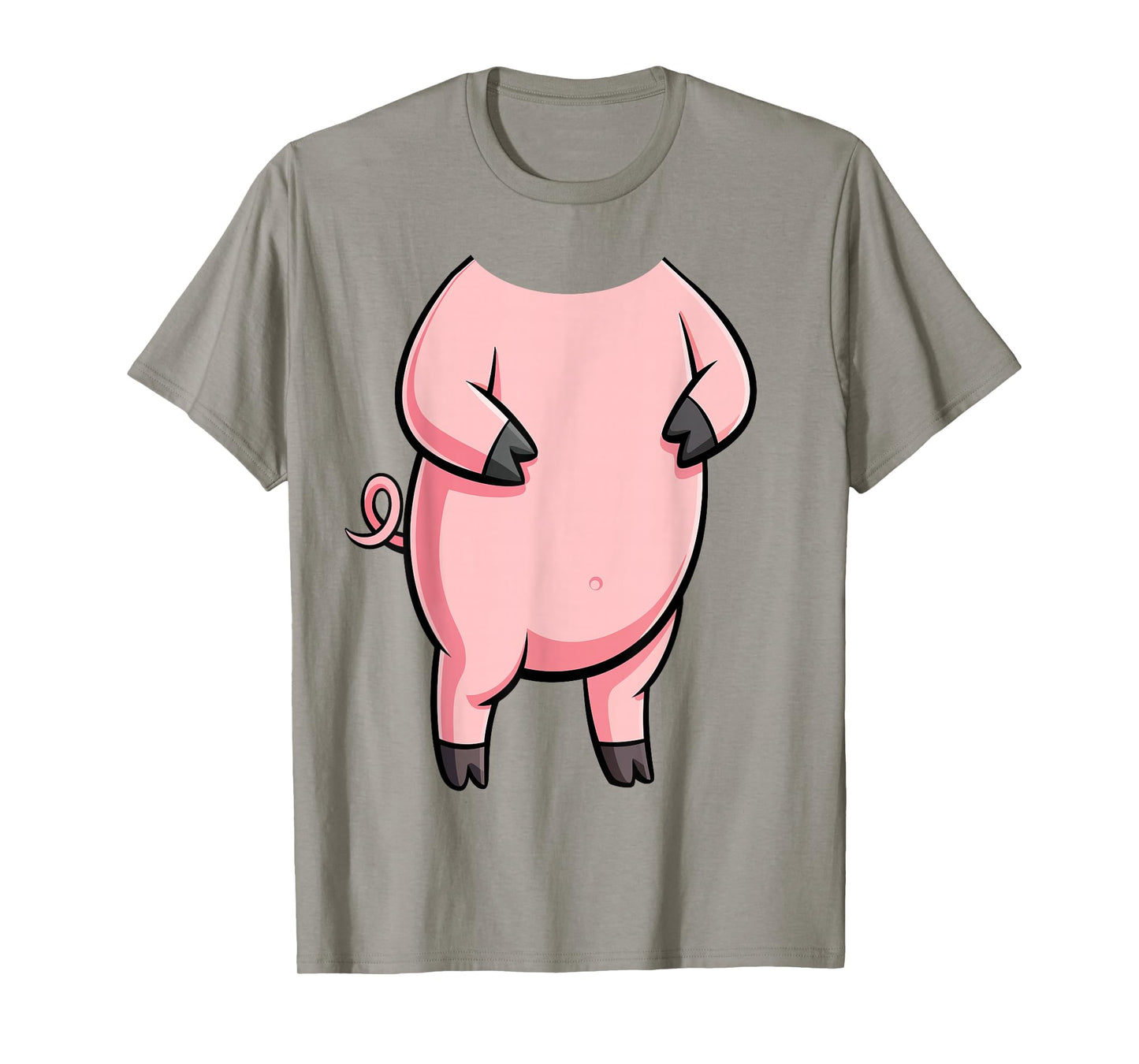 Pig Shirt Adult Kids Men Women Pink Body Pig Costume T-Shirt