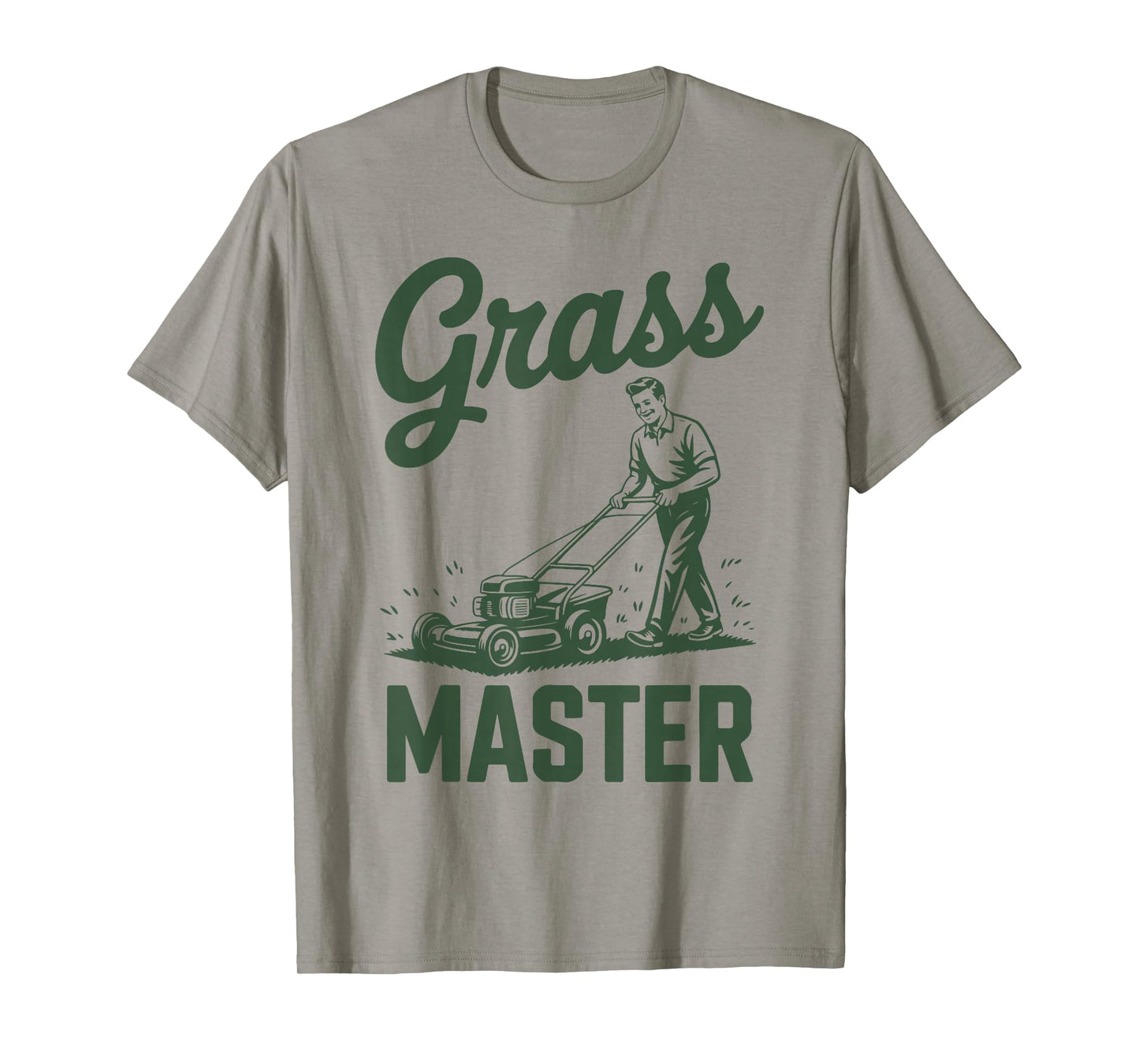 Push Lawn Mower Legend Grass Master Dad Funny Mowing Gift T-Shirt