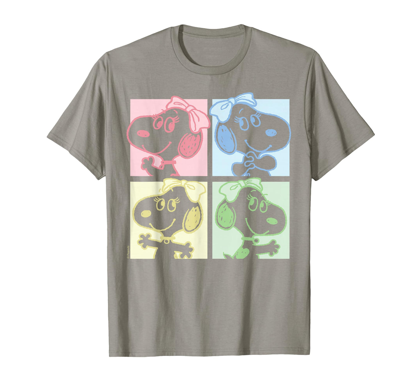 Peanuts - Belle Pastel Grid Snoopy's Sister T-Shirt
