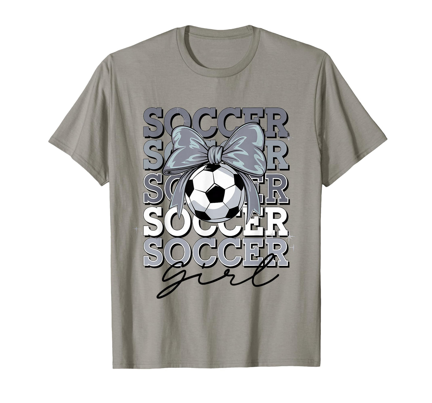 Groovy Soccer Girl Girls Coquette Bow Soccer T-Shirt