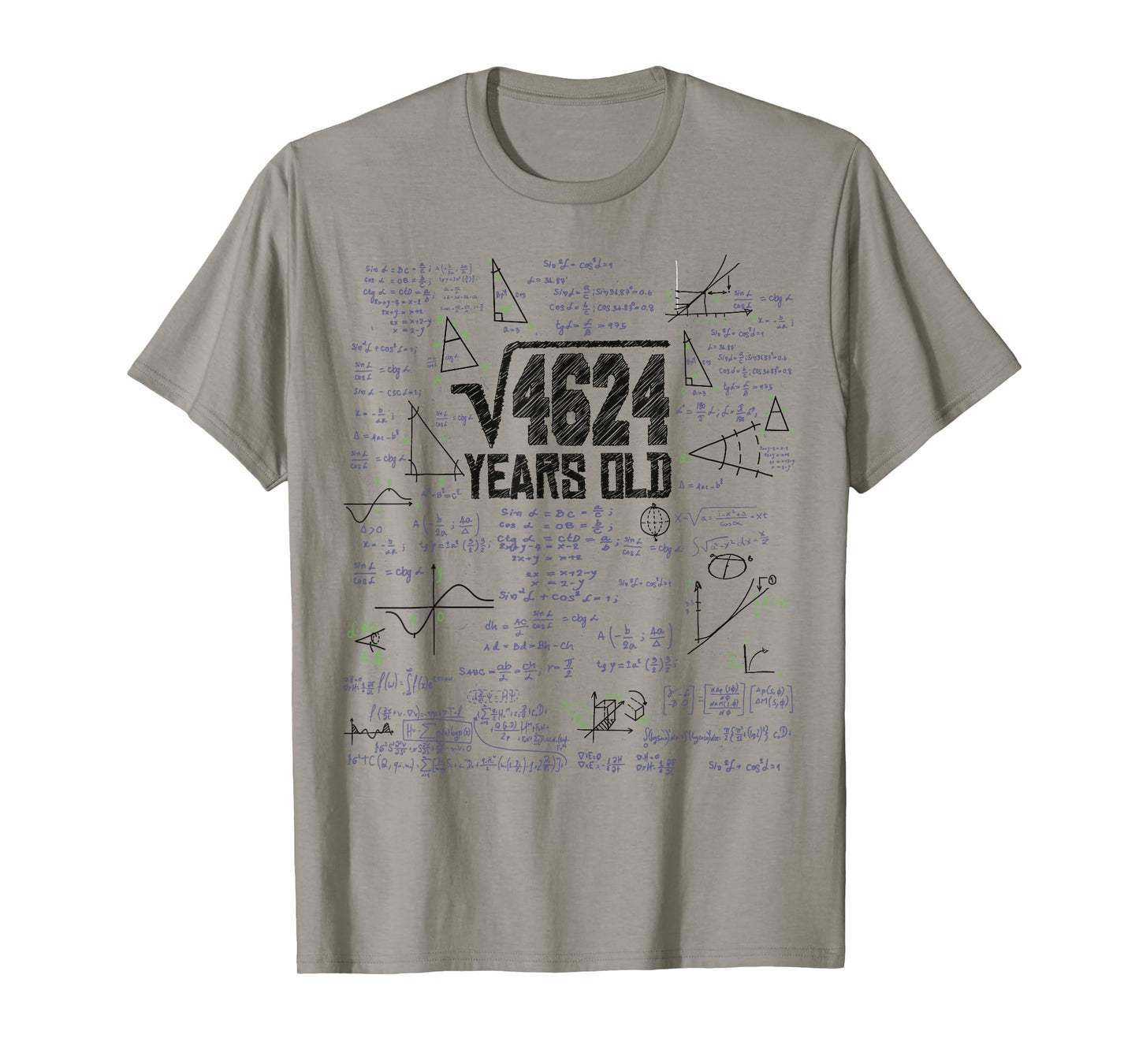 Square Root Of 4624 Years Old for Math Nerd 68th Birthday T-Shirt