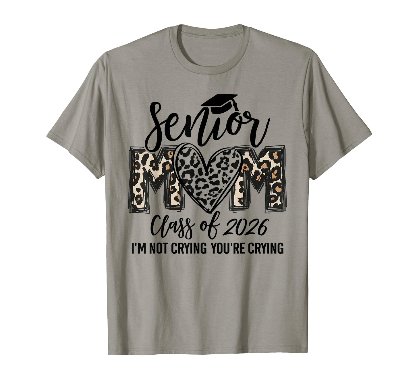 Senior Mom Class Of 2026 Senior Mama 2026 Graduation Leopard T-Shirt