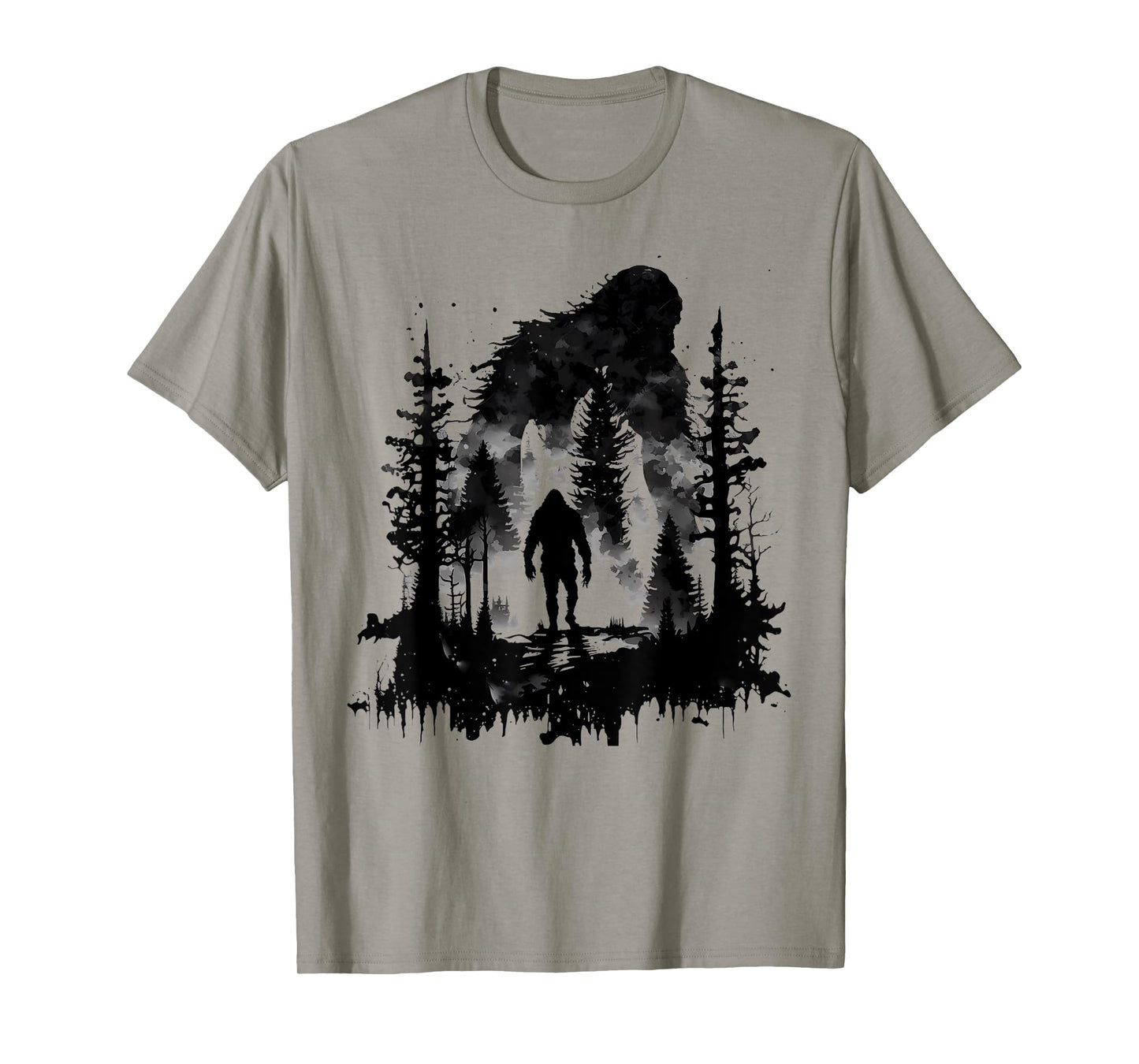 Bigfoot Sasquatch In The Forest For Men Women Kids T-Shirt