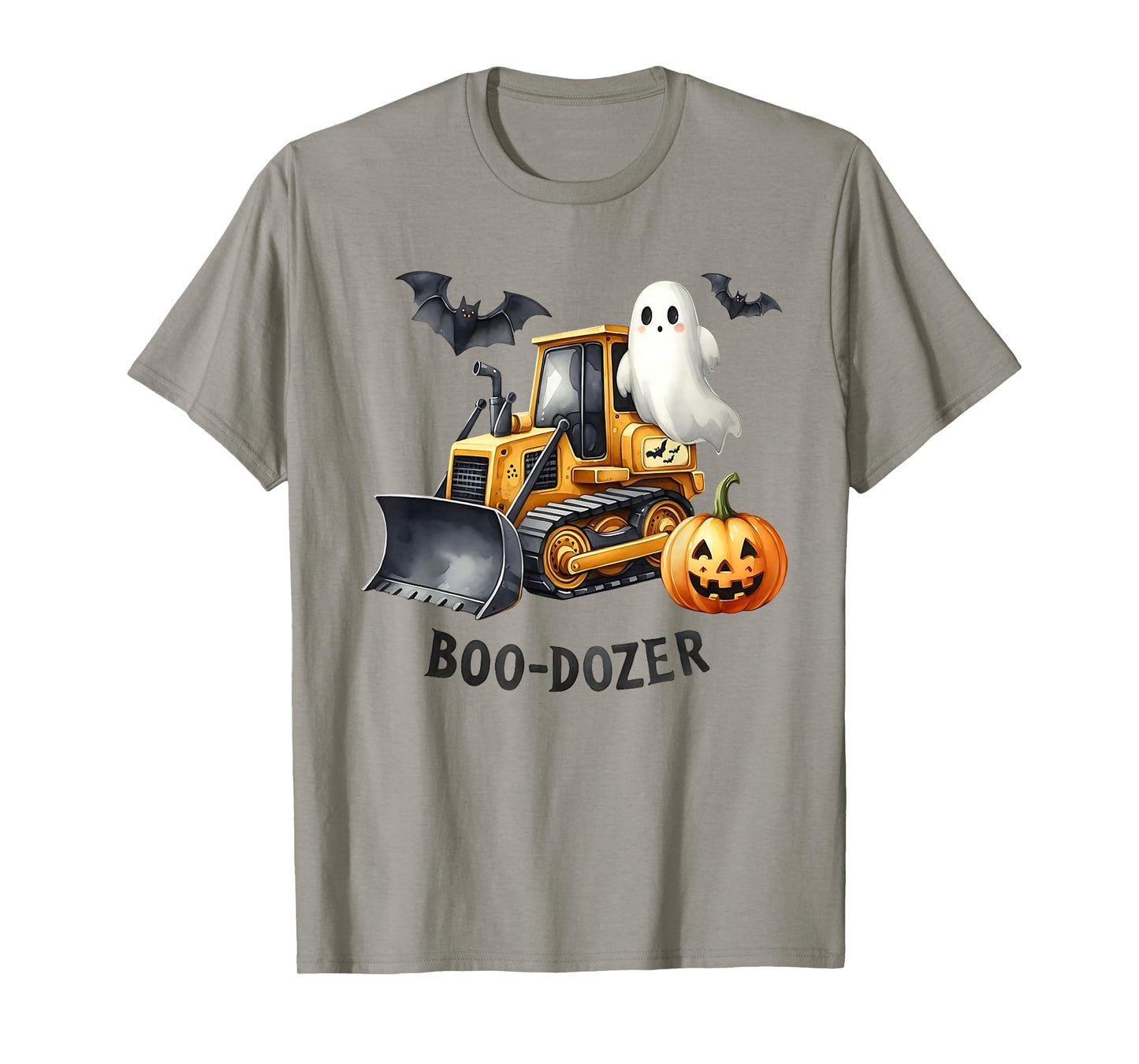 Bulldozer Halloween Boo Dozer Construction Truck Boy Kids T-Shirt