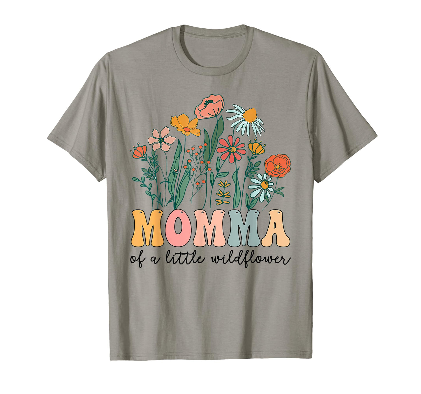 Momma Of The Little Wildflower Birthday Party Baby Shower T-Shirt