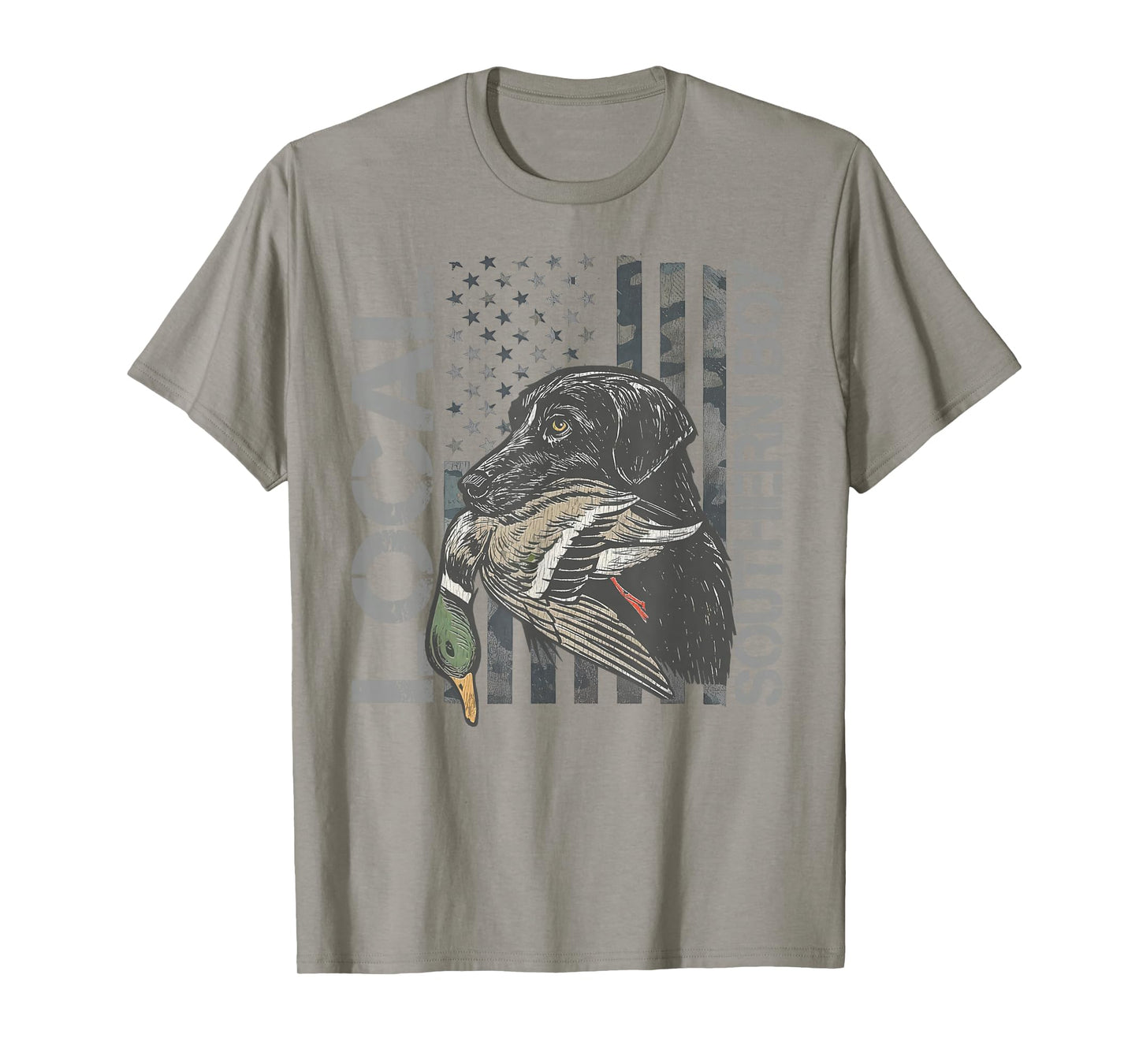Local Southern Boy Duck Hunting Black Lab Outdoor Vintage T-Shirt