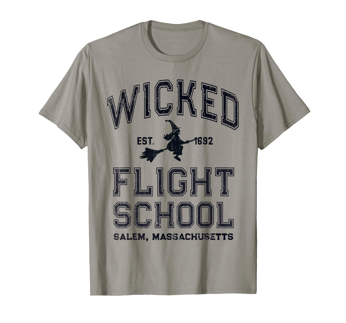 Funny WICKED FLIGHT SCHOOL Salem Massachusetts Witches Fly T-Shirt