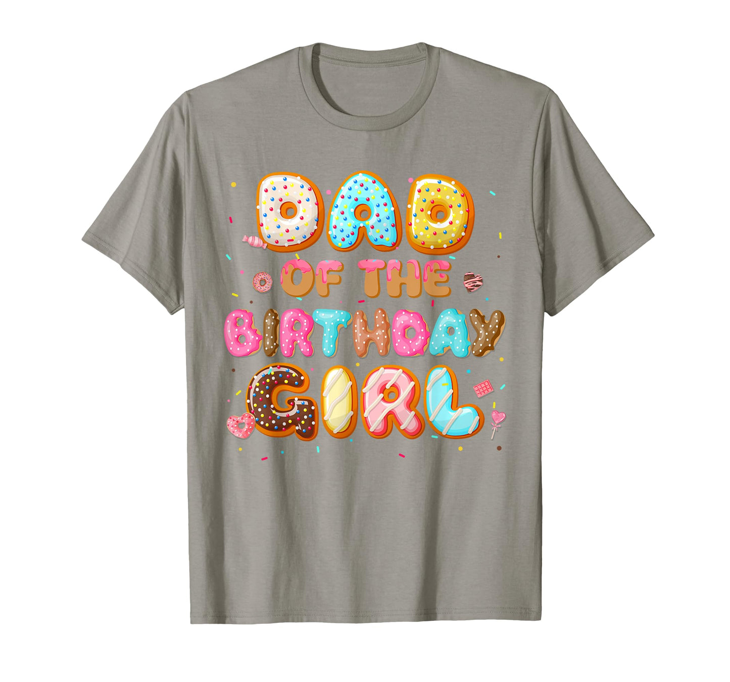 Dad Of The Birthday Girl Donut Group Family Matching Party T-Shirt