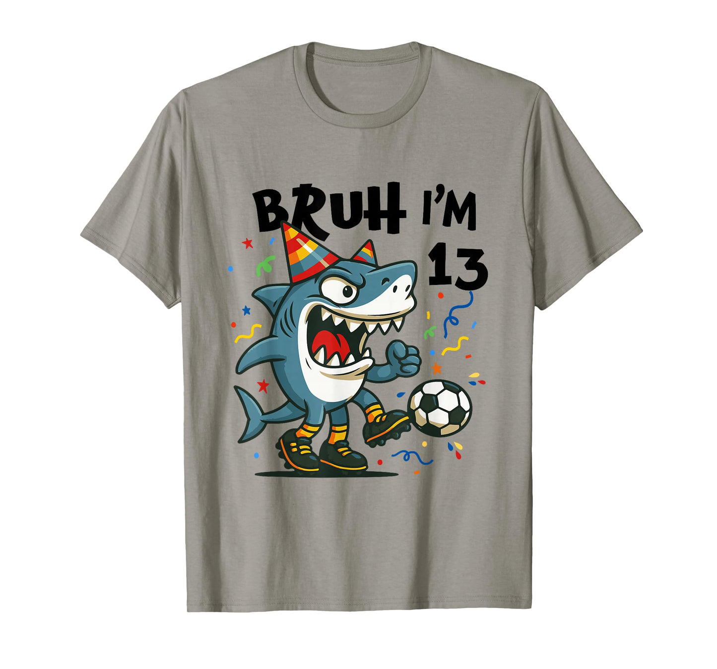 Tralalero Tralala Italian Brainrot Soccer 13th Birthday T-Shirt