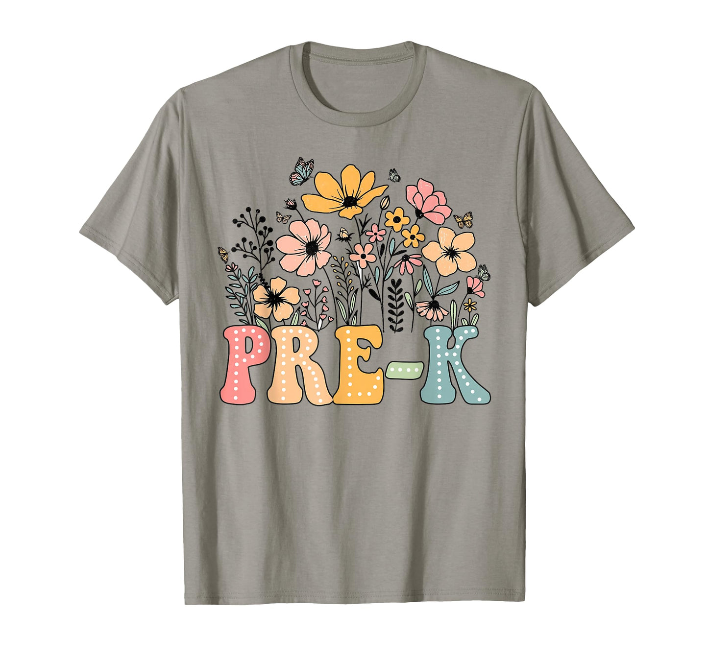 Wildflower Pre-K Preschool Team Floral Teacher Girls T-Shirt