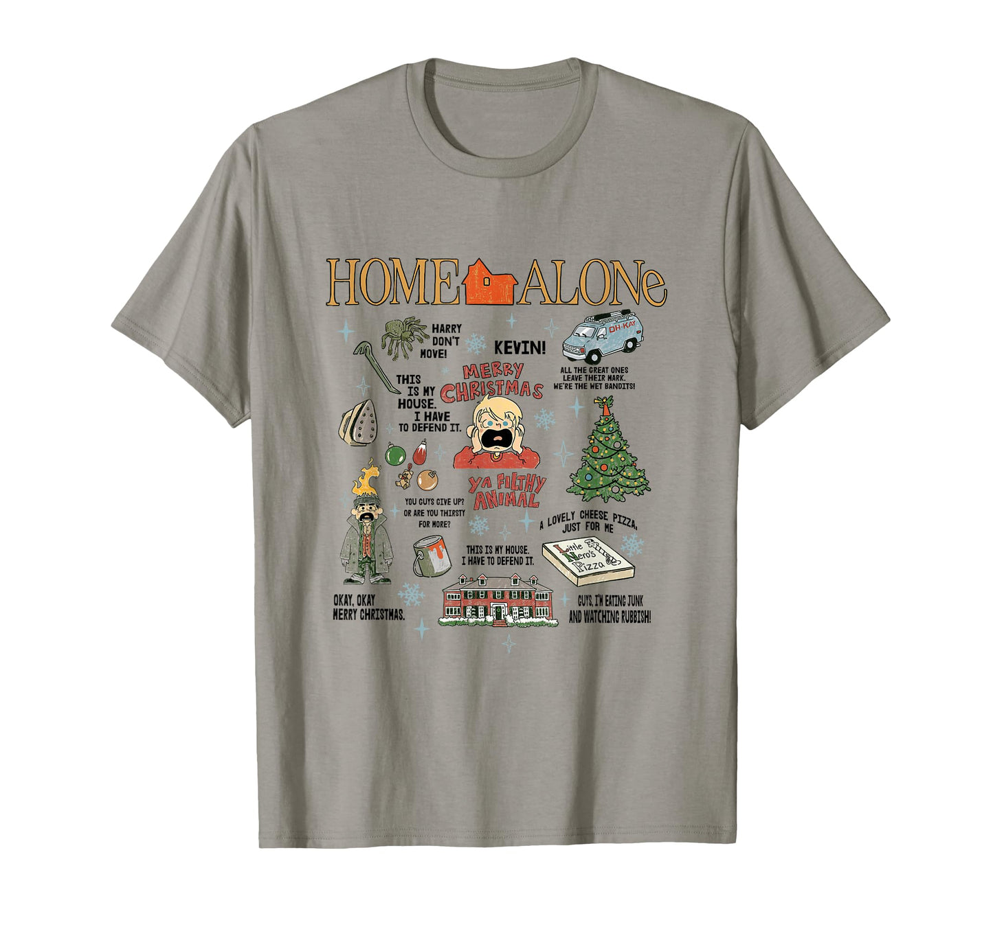 Home Alone Merry Christmas Survival Icon Jumble T-Shirt
