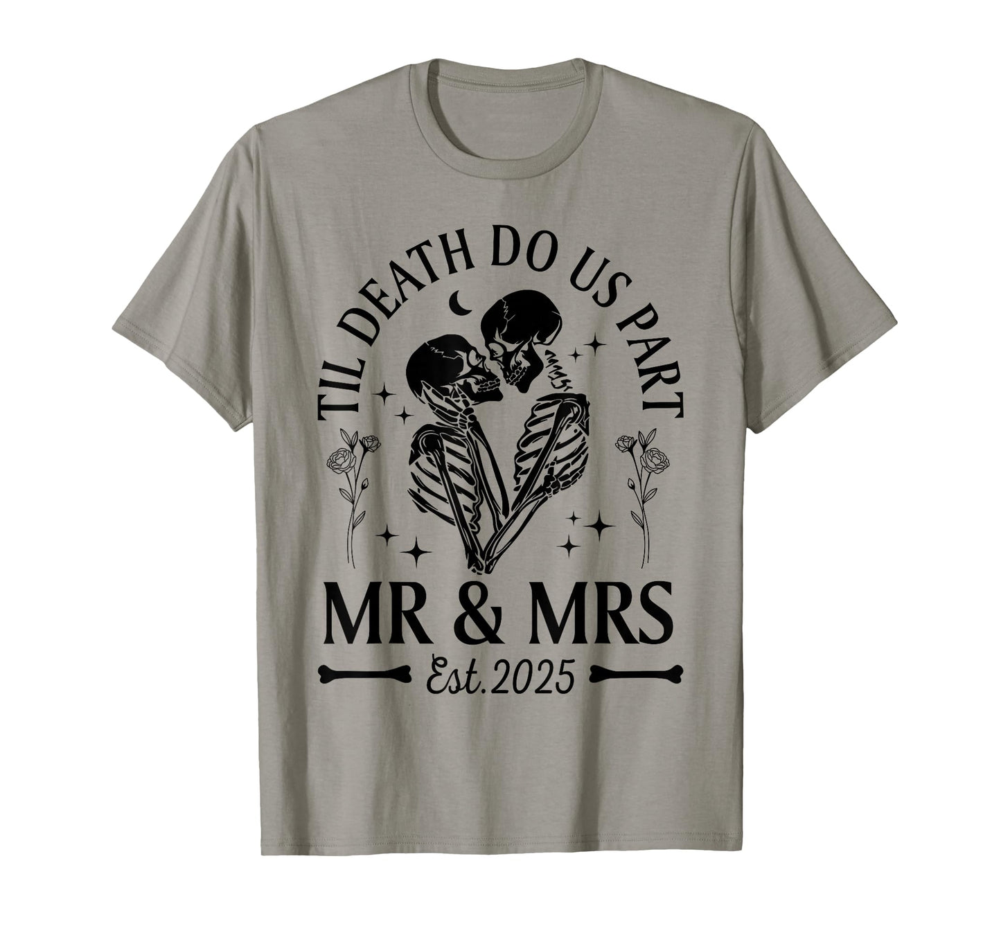 Til Death Do Us Part Gothic Skeleton Couples Matching 2025 T-Shirt