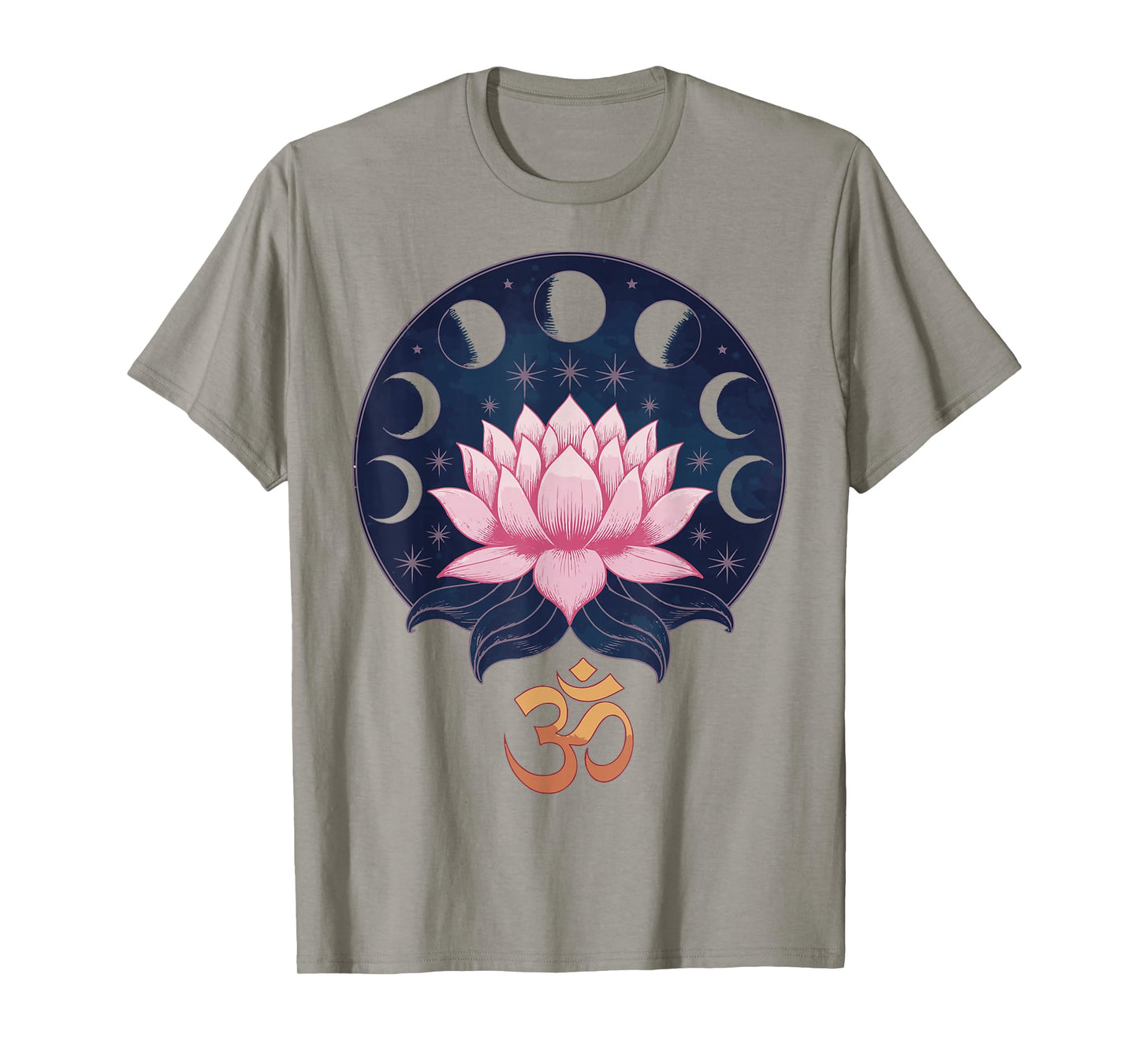 Lotus Flower Moon Phases Zen Yoga Lover Spiritual People T-Shirt