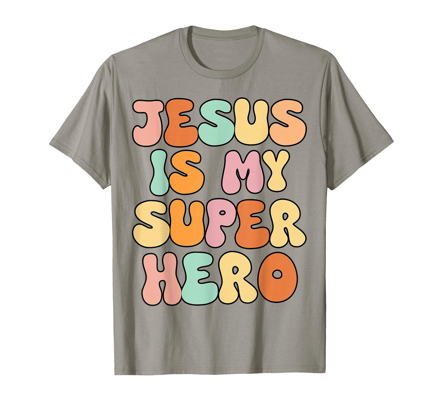 Girls Jesus is My Superhero Christian Sister God Toddler Kid T-Shirt