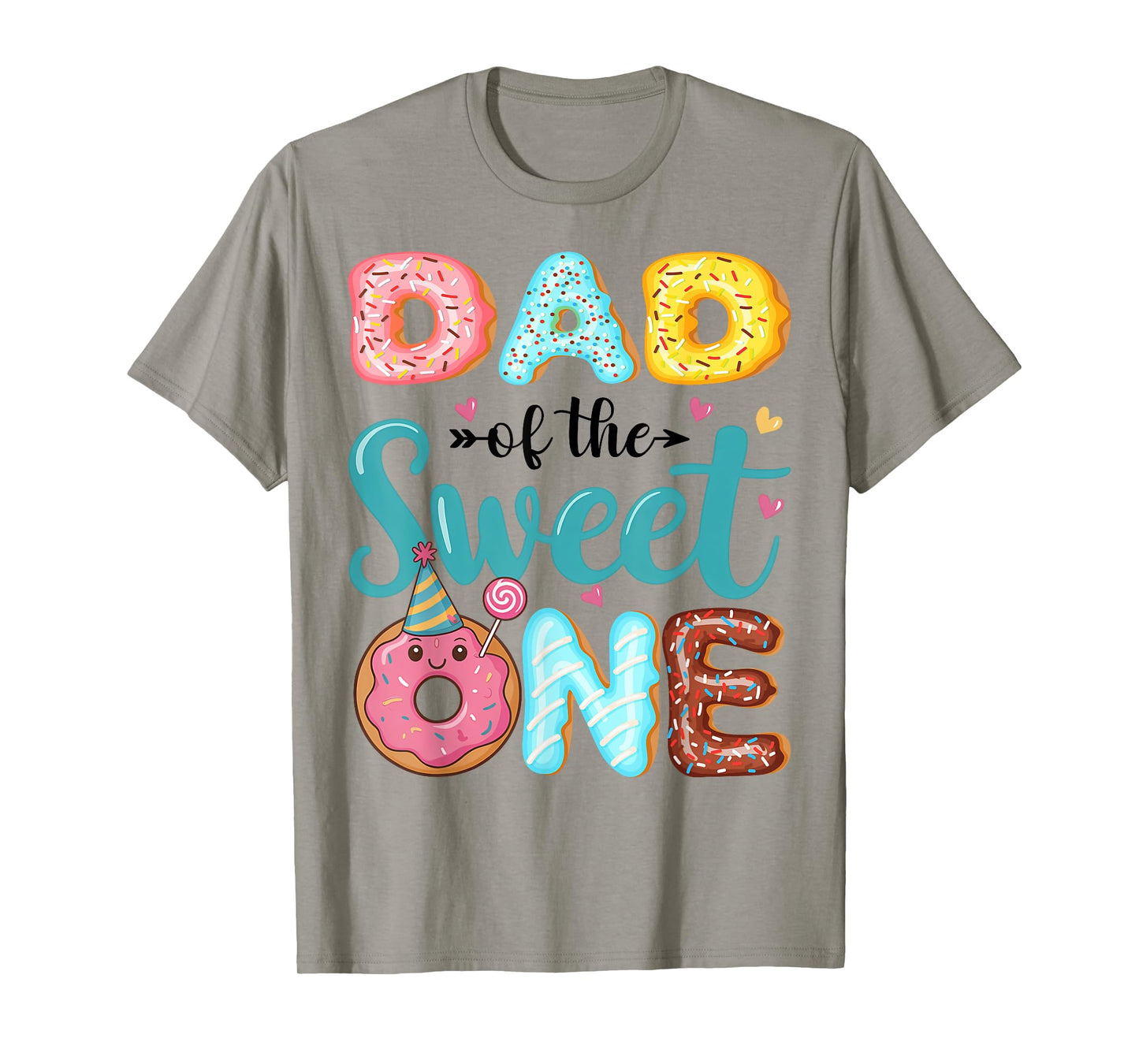 Dad Of The Sweet One 1st Birthday Girl Donut Party T-Shirt